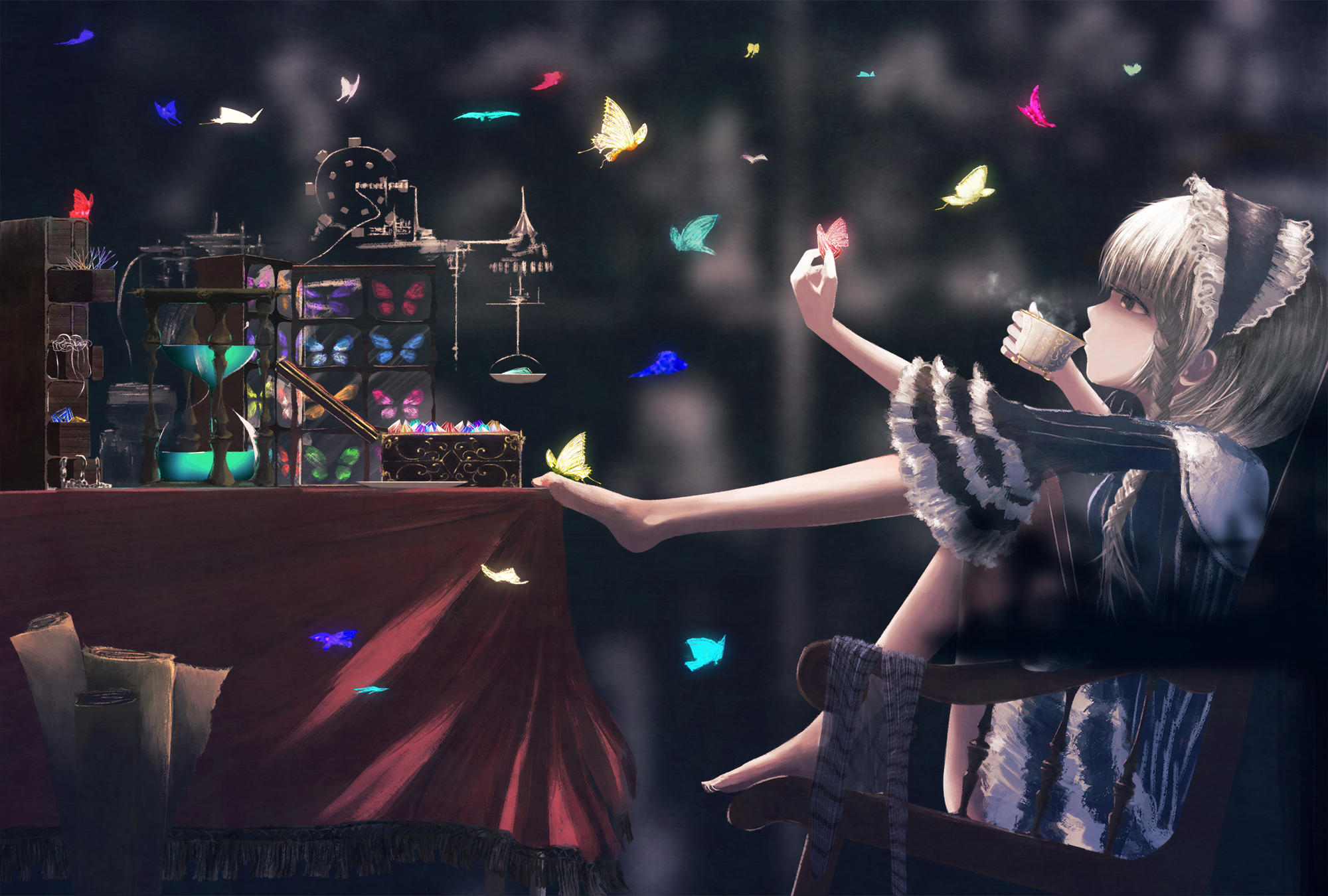 Free download wallpaper Anime, Gothic, Butterfly, Original on your PC desktop
