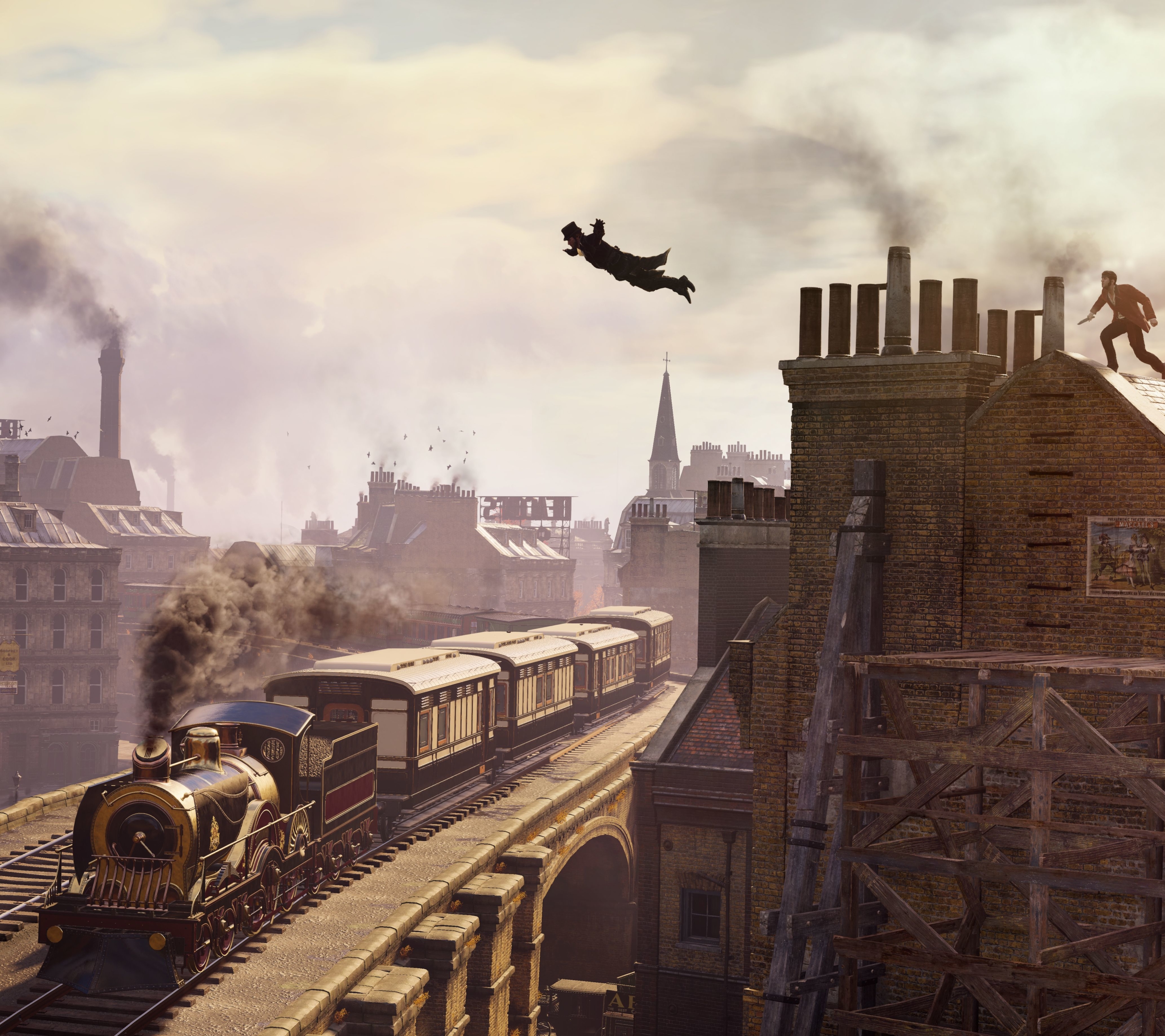 Descarga gratuita de fondo de pantalla para móvil de Tren, Videojuego, Assassin's Creed, Assassin's Creed: Syndicate.