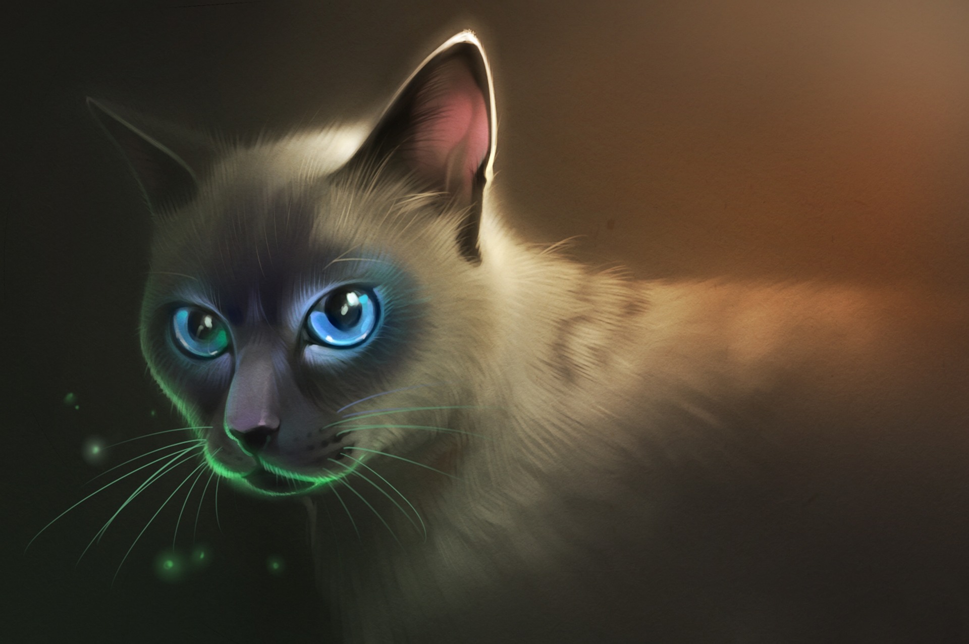 Descarga gratis la imagen Fantasía, Gato, Ojos Azules, Animales De Fantasía en el escritorio de tu PC