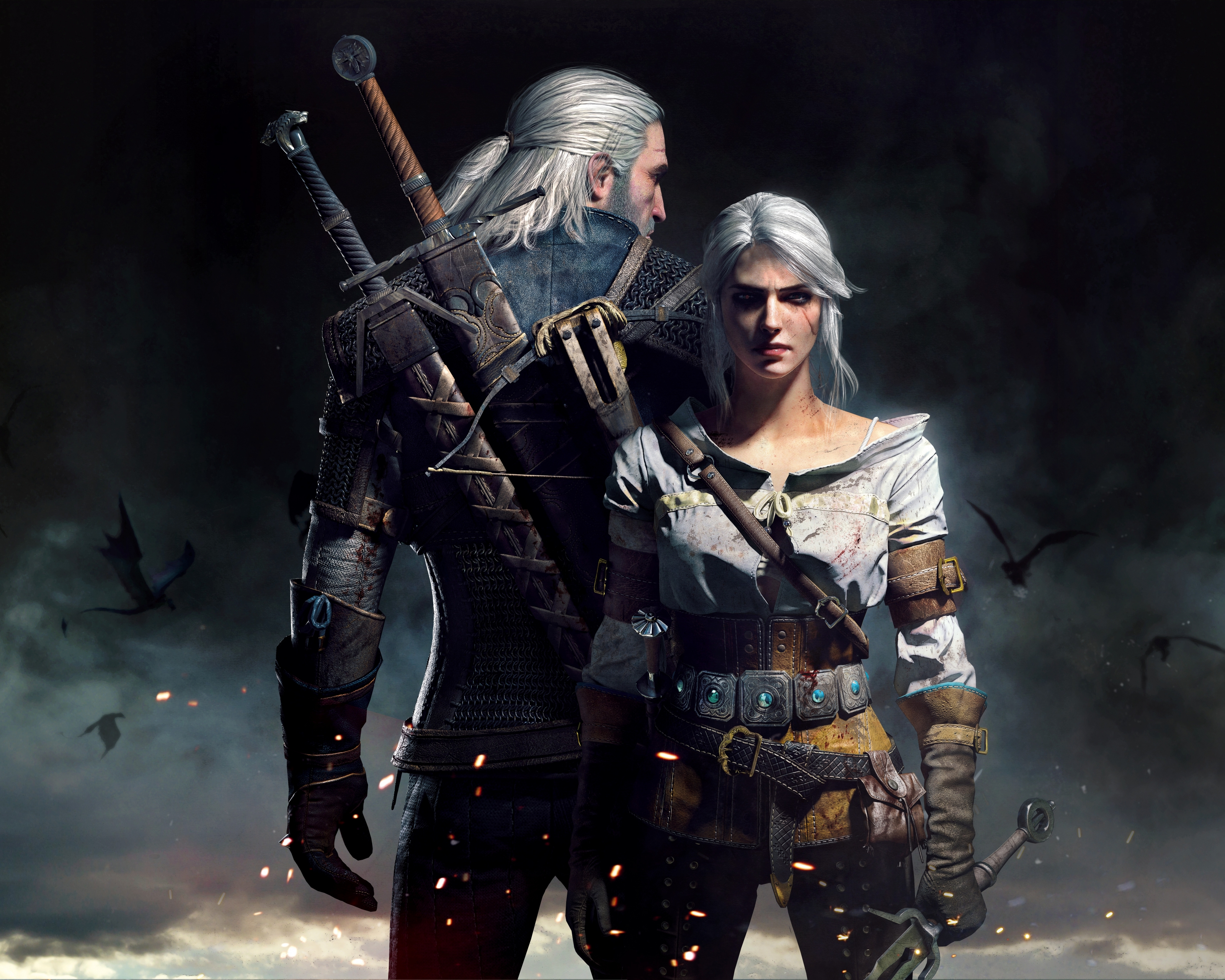 Laden Sie das Computerspiele, Der Hexer, Geralt Von Riva, The Witcher 3: Wild Hunt, Ciri (Der Hexer)-Bild kostenlos auf Ihren PC-Desktop herunter