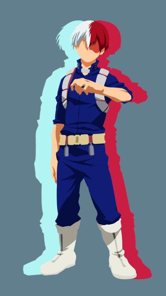 Téléchargez des papiers peints mobile Animé, Minimaliste, Shoto Todoroki, My Hero Academia gratuitement.