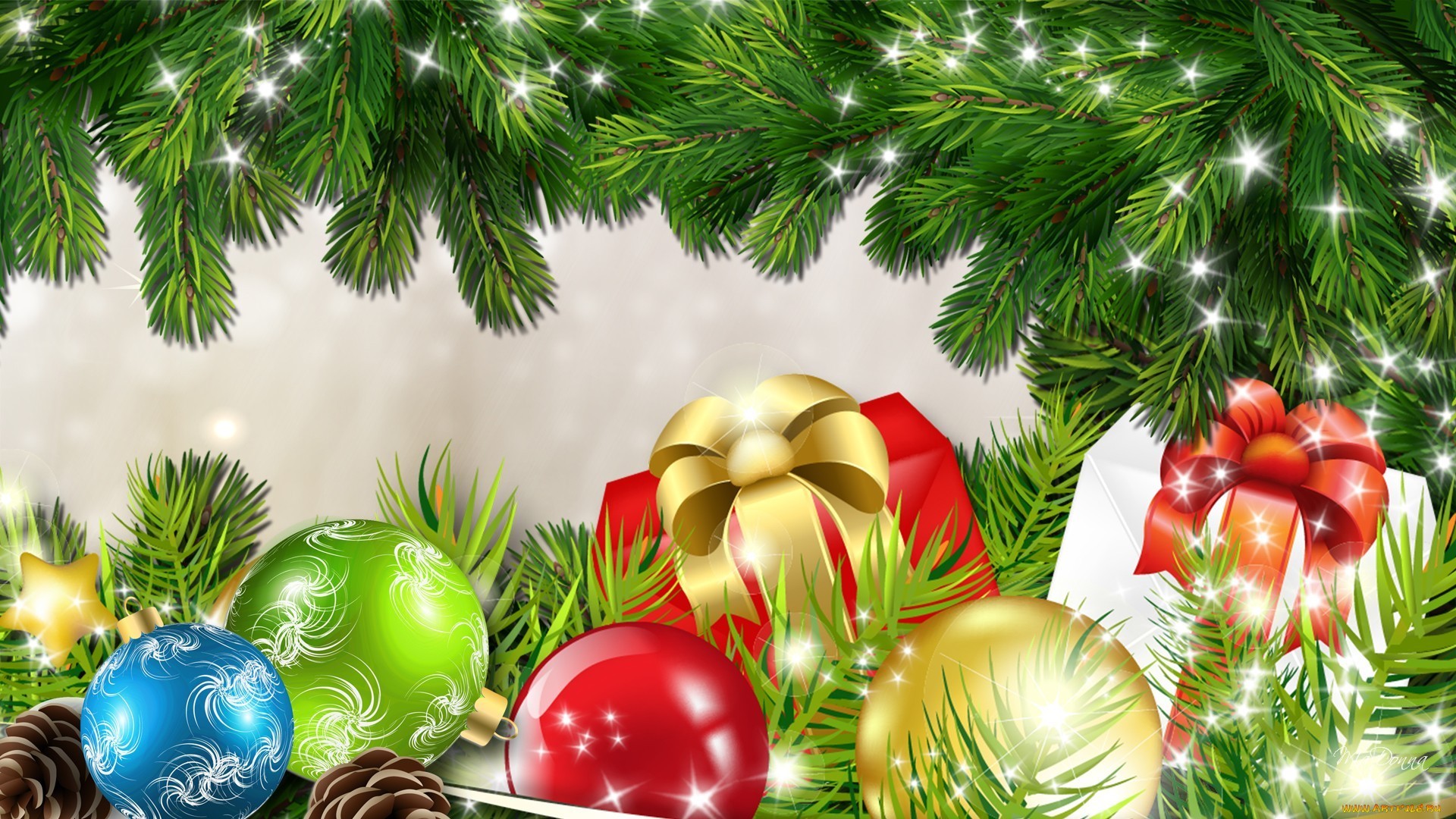 Скачать обои бесплатно Рождество (Christmas Xmas), Фон, Новый Год (New Year), Праздники картинка на рабочий стол ПК