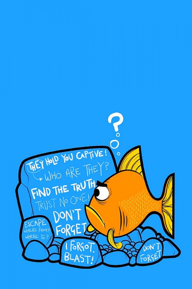 Скачать картинку Рыбы, Разное, Синий, Рыба, Заявление в телефон бесплатно.
