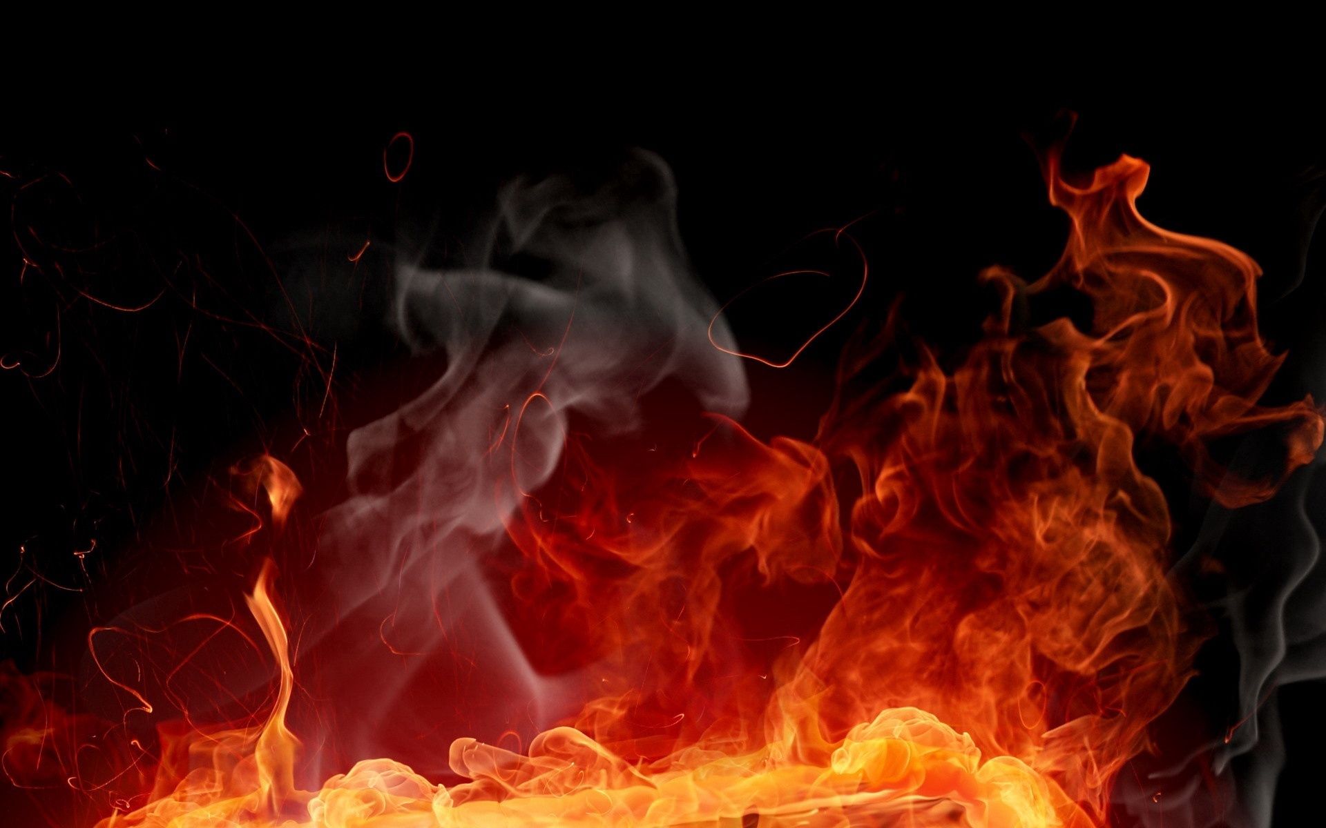 Download mobile wallpaper Fire, Paint, Abstract, Background for free.