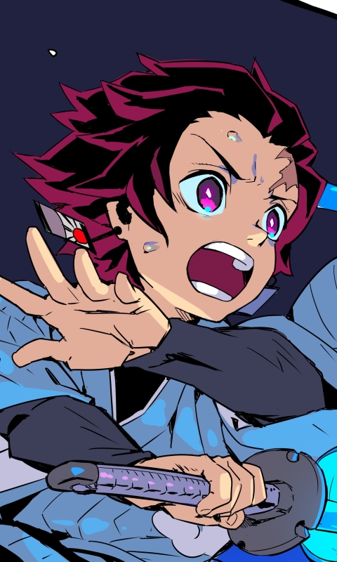 Handy-Wallpaper Animes, Demon Slayer, Tanjiro Kamado kostenlos herunterladen.