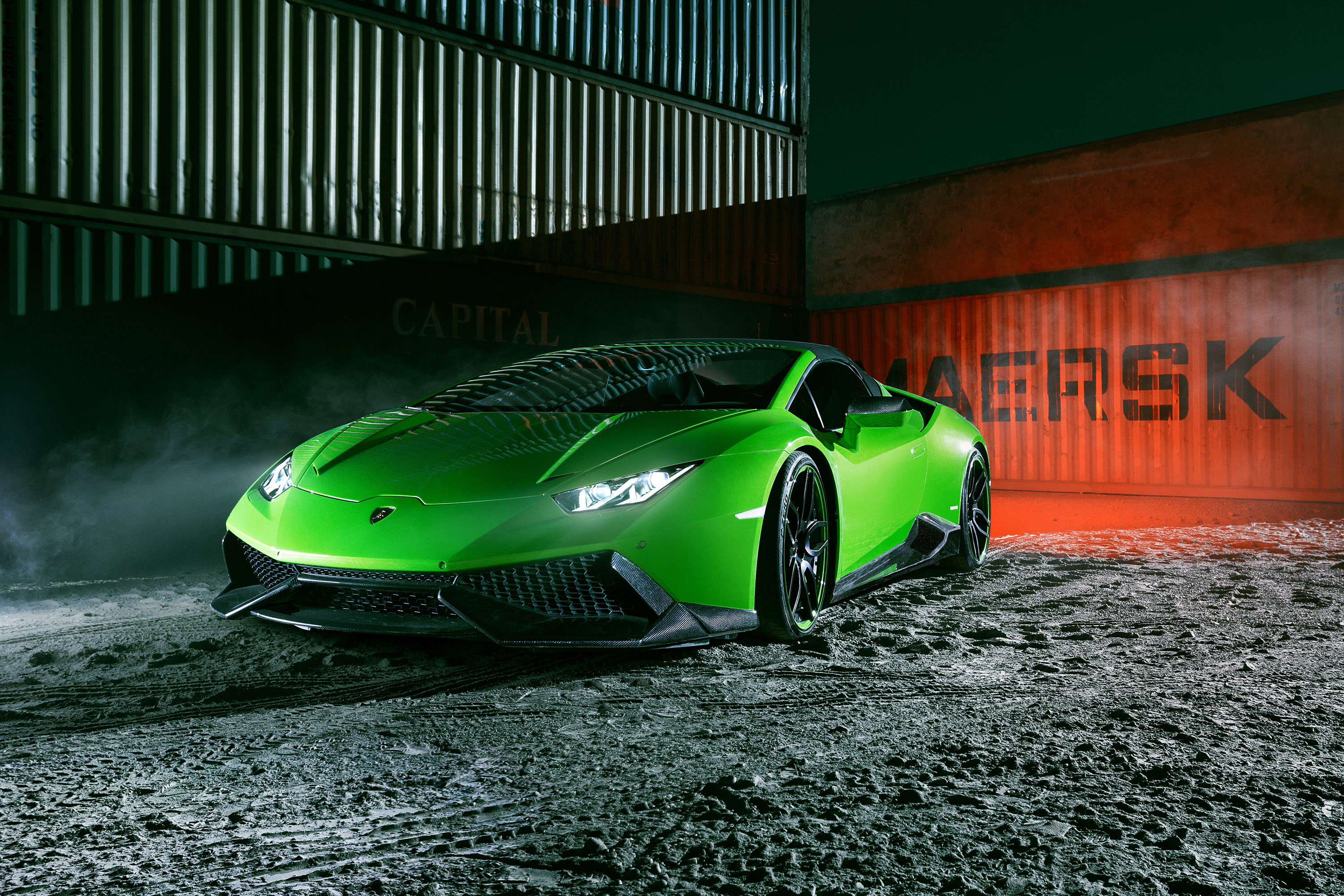 Laden Sie das Lamborghini, Autos, Fahrzeuge, Grünes Auto, Lamborghini Huracán, Lamborghini Huracan Spyder-Bild kostenlos auf Ihren PC-Desktop herunter