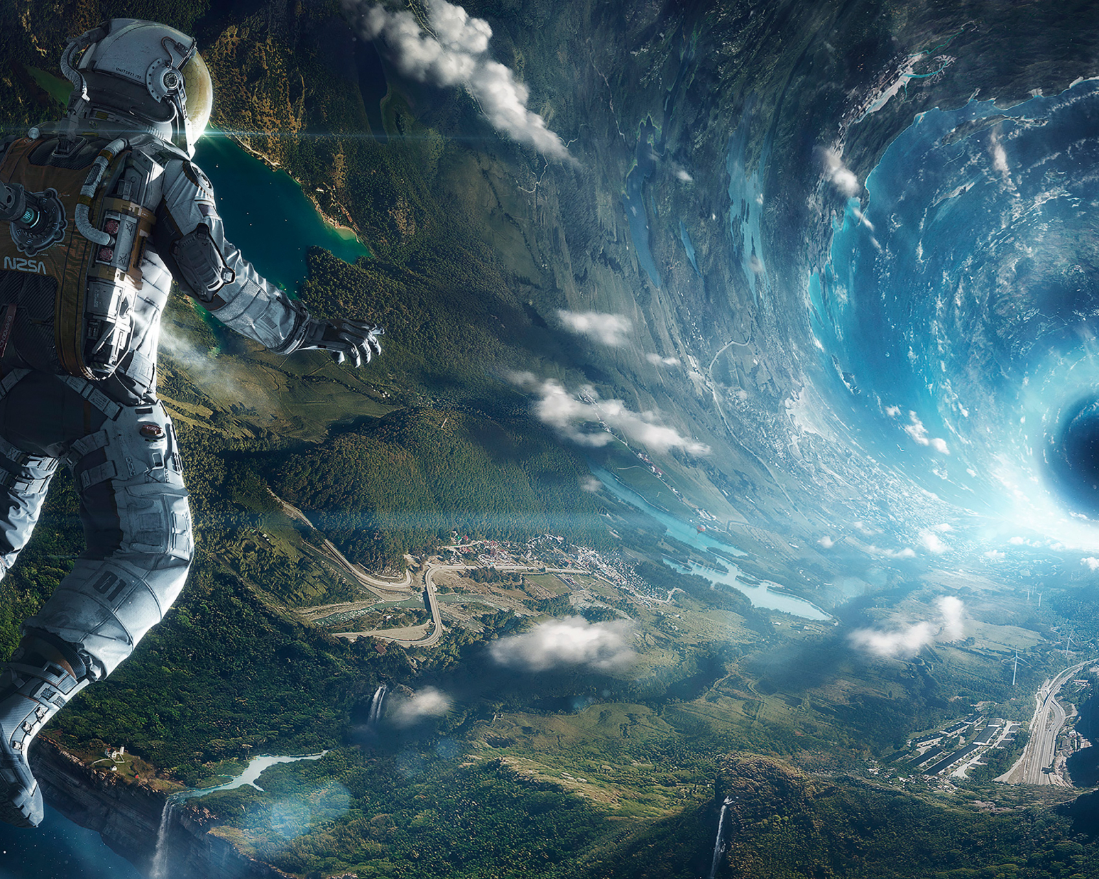 Free download wallpaper Landscape, Space, Sci Fi, Astronaut on your PC desktop