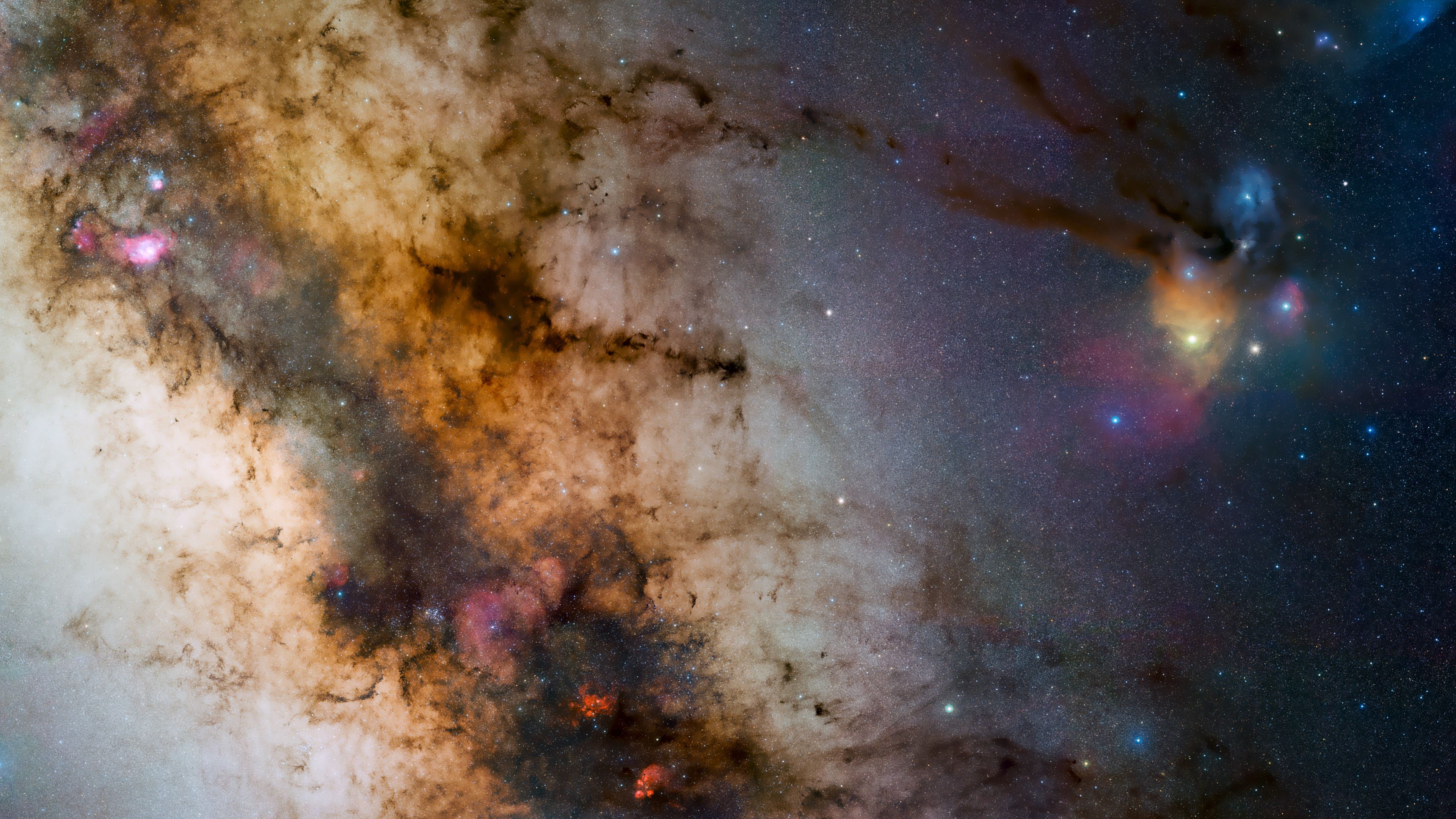 Free download wallpaper Universe, Stars, Brown, Galaxy, Nebula on your PC desktop