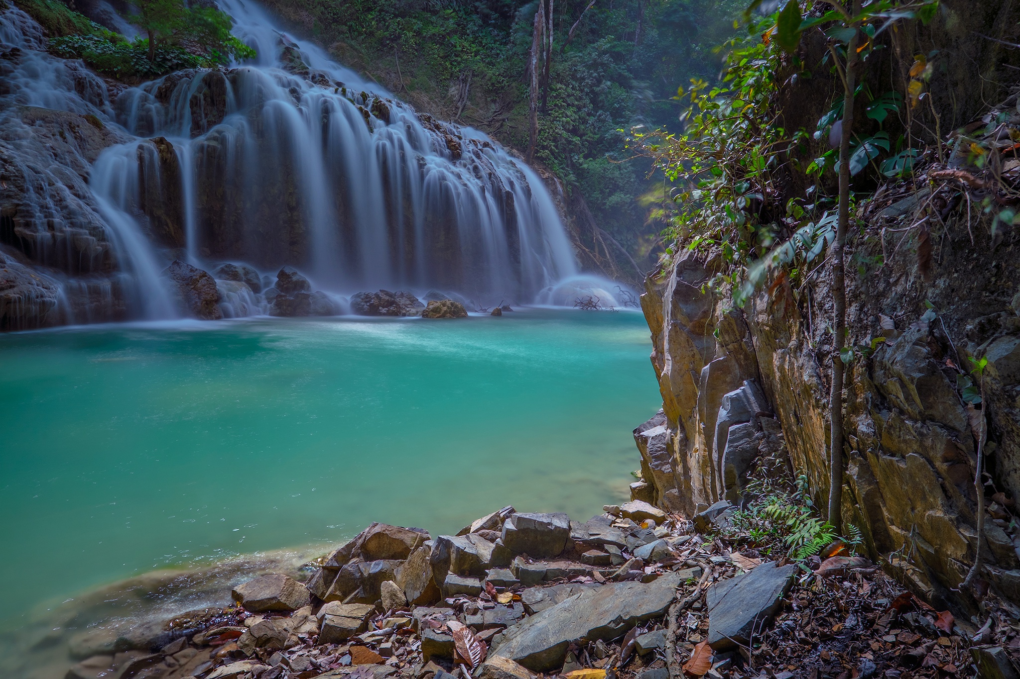 Скачать обои бесплатно Водопады, Озеро, Водопад, Индонезия, Земля/природа картинка на рабочий стол ПК