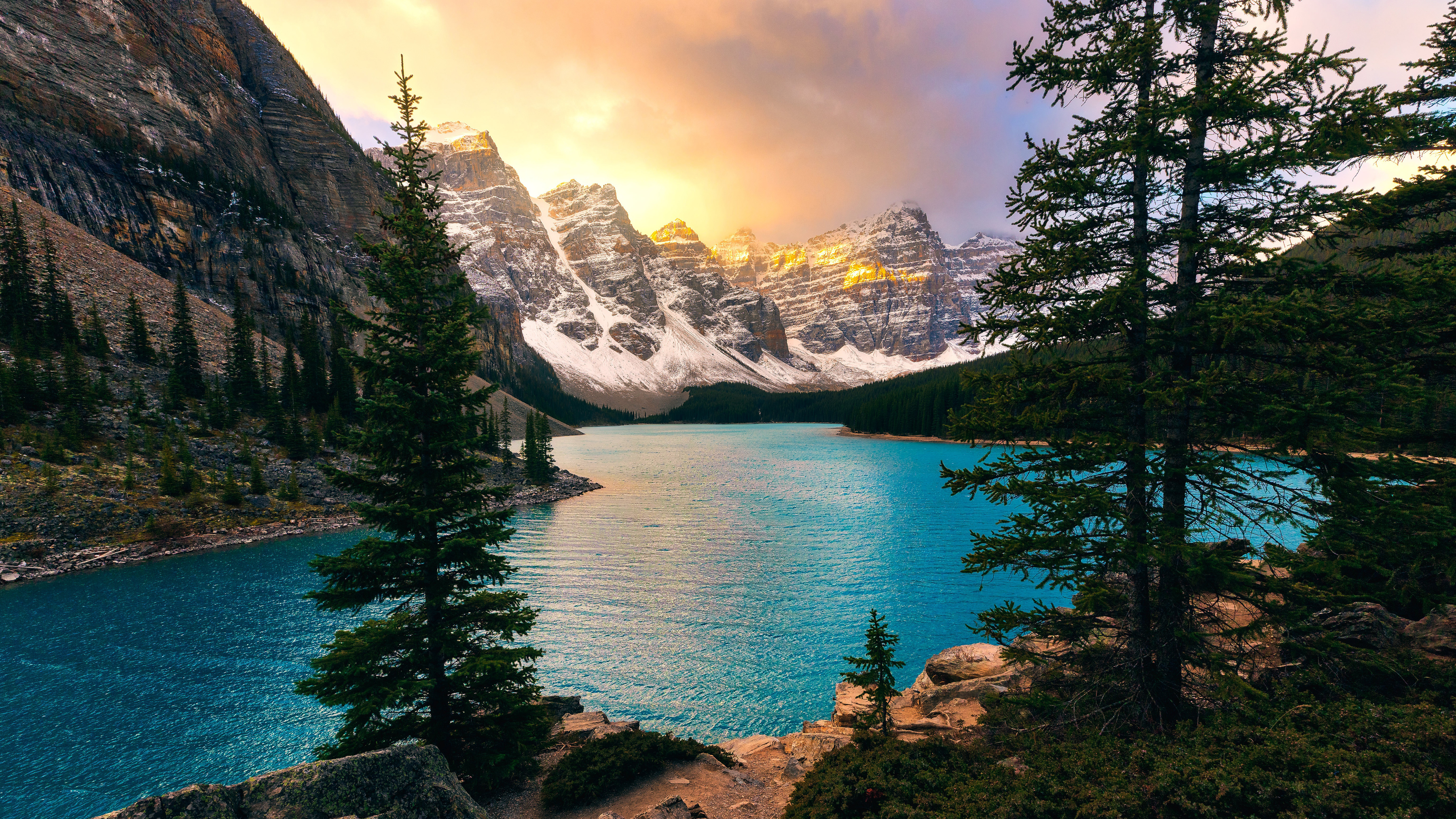 Download mobile wallpaper Earth, Moraine Lake for free.