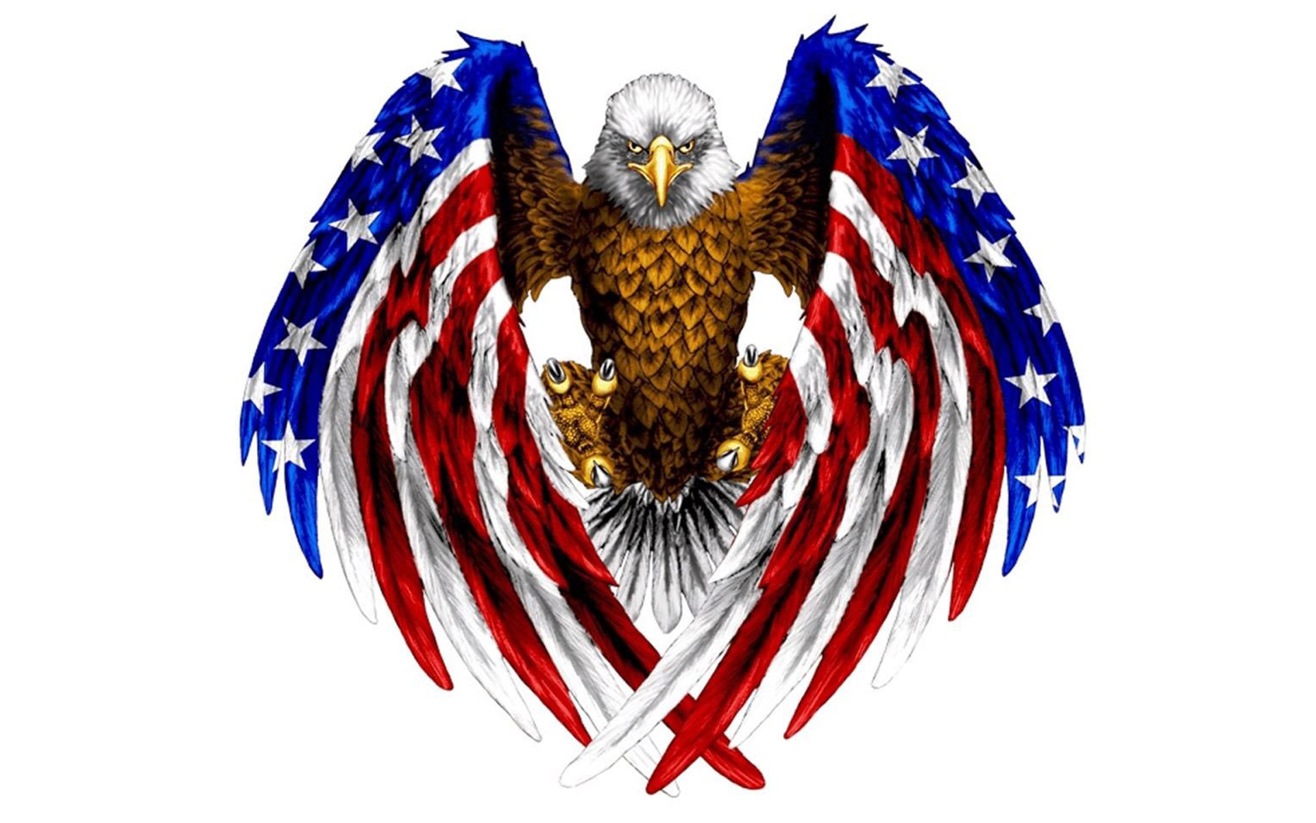 Laden Sie das Tiere, Vögel, Flügel, Adler, Flagge, Weißkopfseeadler, Amerikanische Flagge-Bild kostenlos auf Ihren PC-Desktop herunter