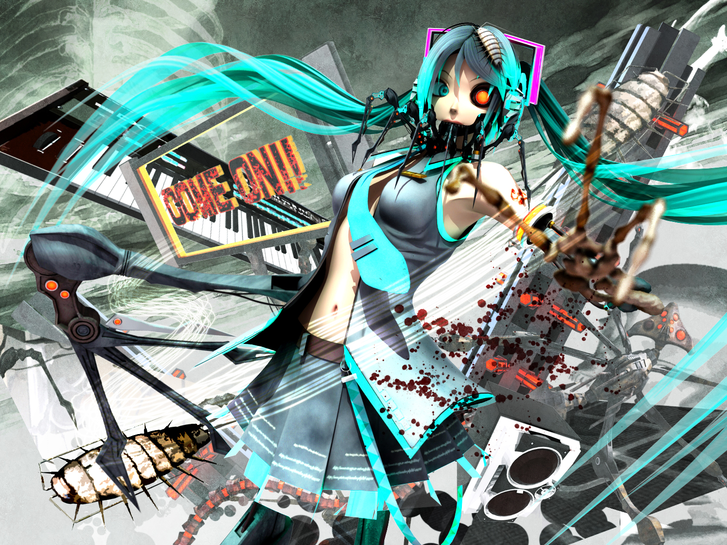 Free download wallpaper Anime, Dark, Vocaloid, Hatsune Miku on your PC desktop