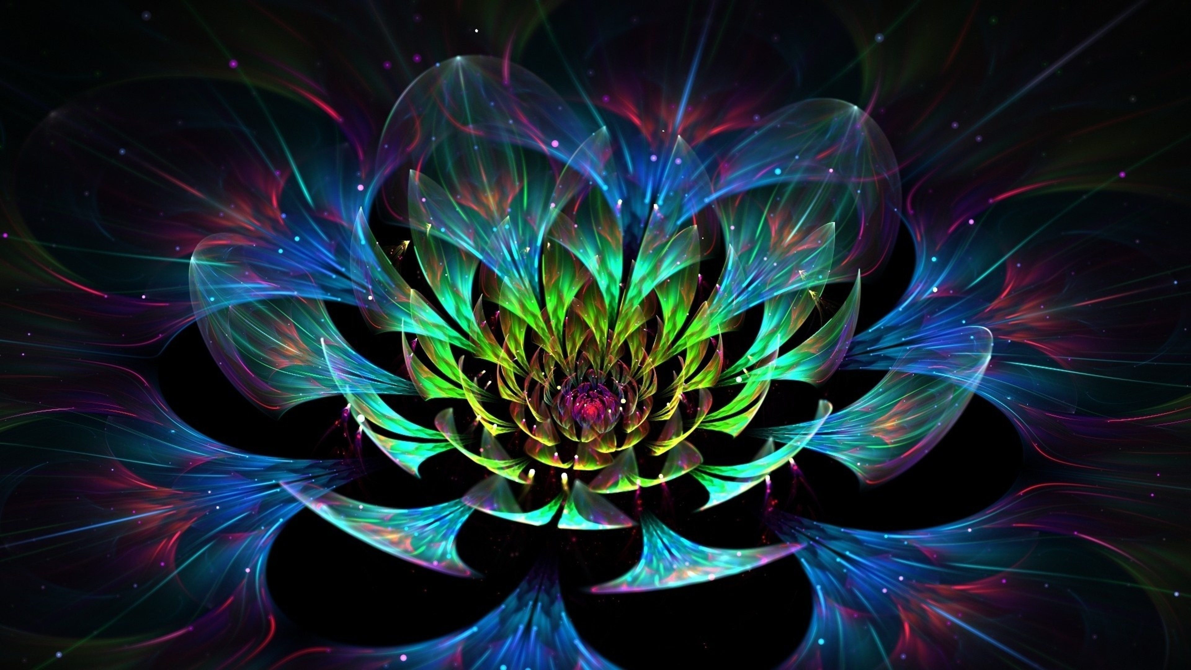 Free download wallpaper Abstract, Flower, 3D, Fractal, Colors on your PC desktop