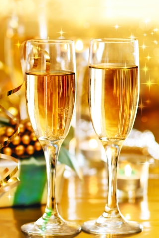 Скачать картинку Новый Год, Шампанское, Праздничные в телефон бесплатно.