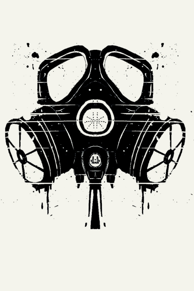 Download mobile wallpaper Dark, Gas Mask for free.