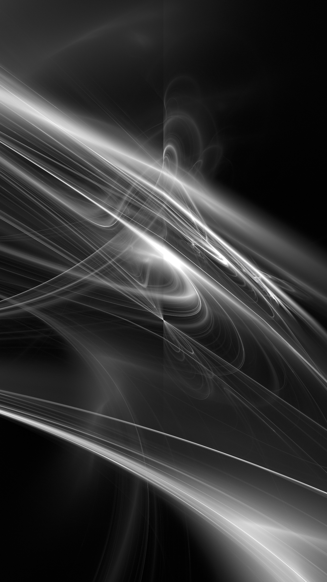 Download mobile wallpaper Abstract, Fractal, Black & White for free.