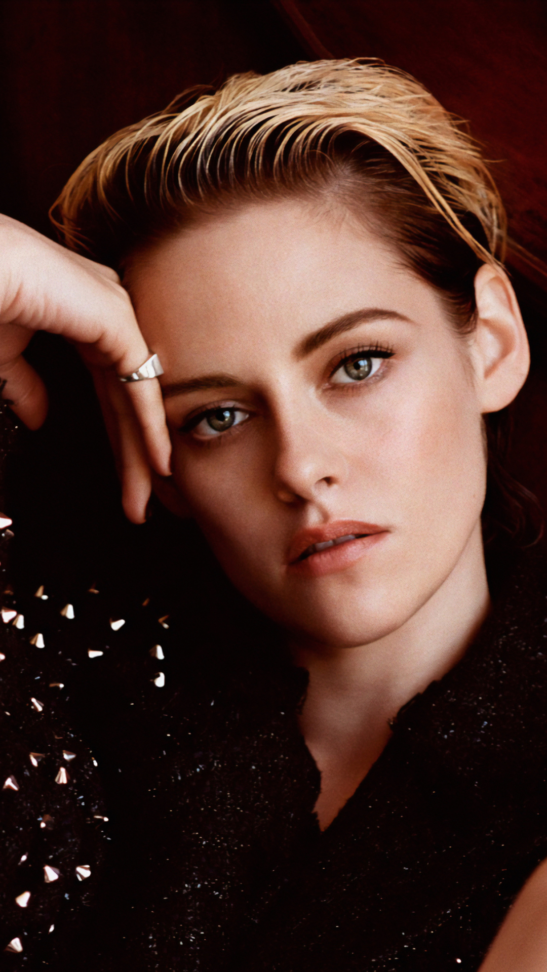 Descarga gratuita de fondo de pantalla para móvil de Kristen Stewart, Rubio, Ojos Verdes, Americano, Celebridades, Cabello Corto, Actriz, Rubia.