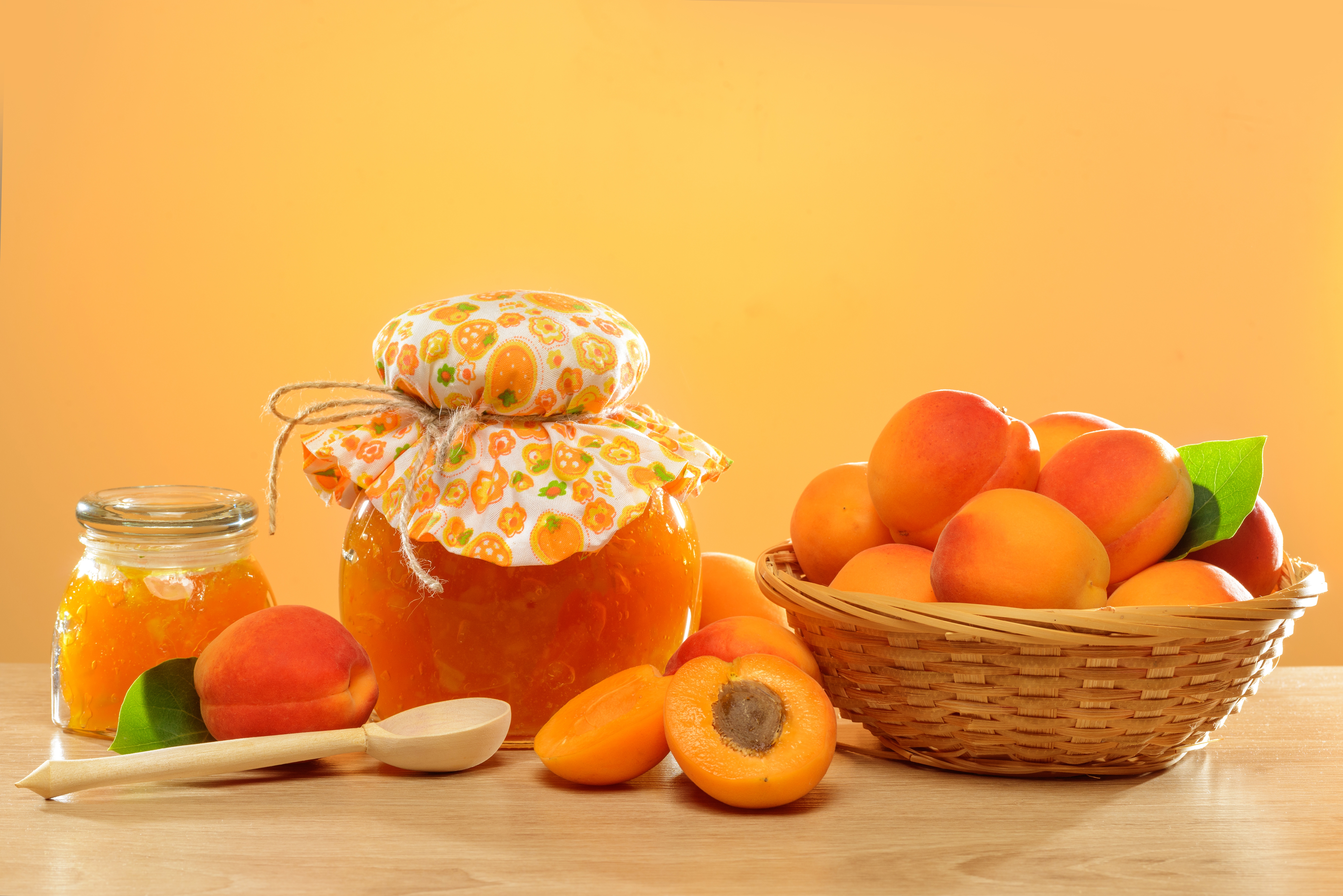 Handy-Wallpaper Frucht, Marmelade, Aprikose, Nahrungsmittel, Stillleben kostenlos herunterladen.