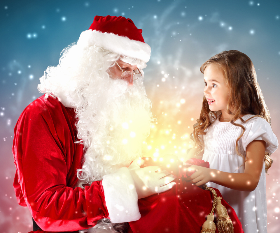 Скачати мобільні шпалери Різдво, Свято, Дитина, Санта безкоштовно.