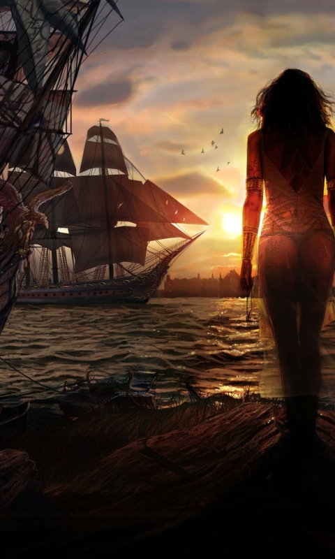 Download mobile wallpaper Fantasy, Pirate for free.