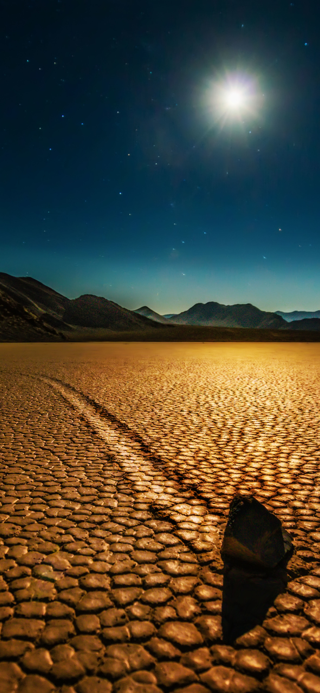 Download mobile wallpaper Sky, Night, Desert, Earth, Stone, California, Death Valley for free.