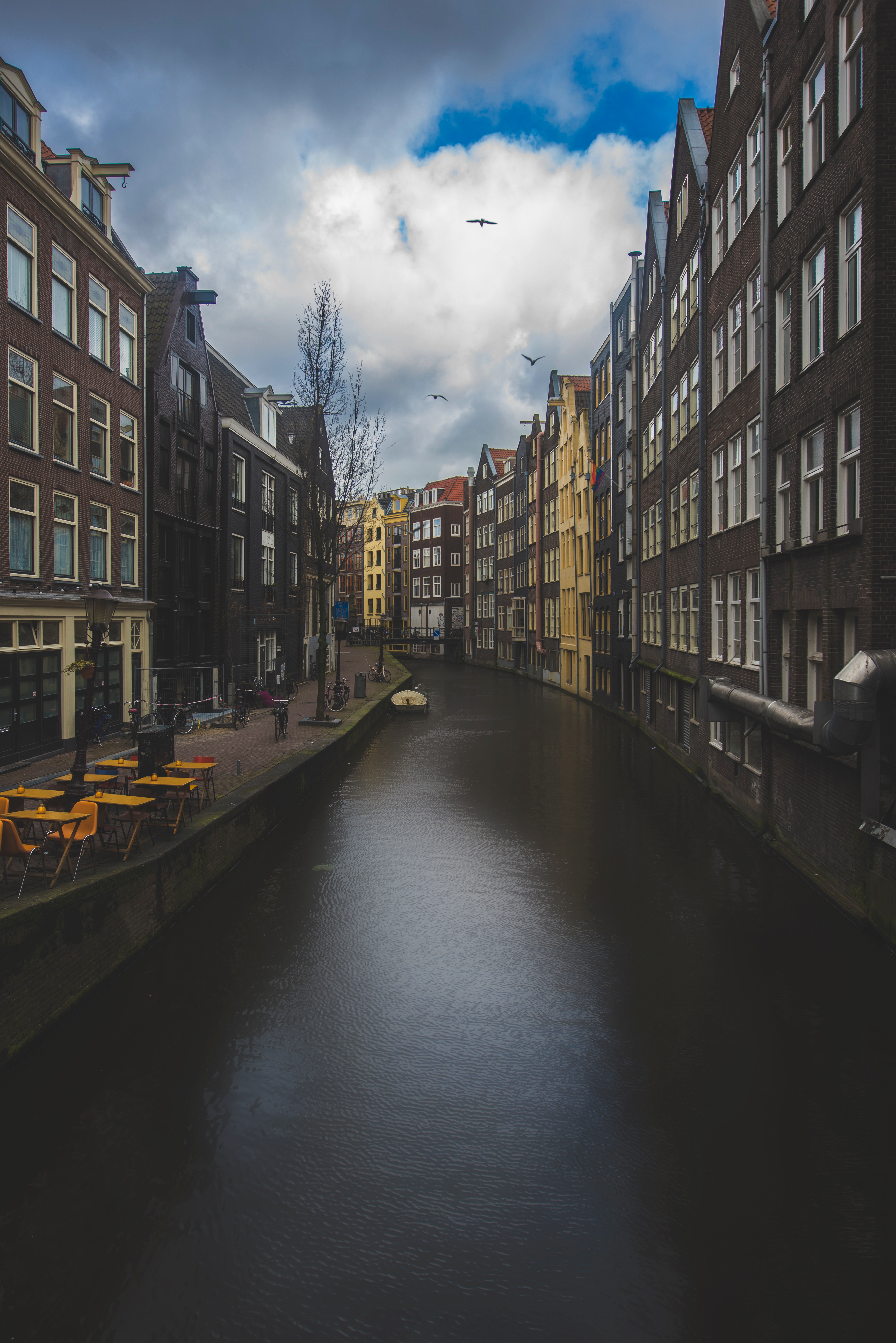 77172 скачать картинку амстердам, нидерланды, здания, города, архитектура, канал - обои и заставки бесплатно