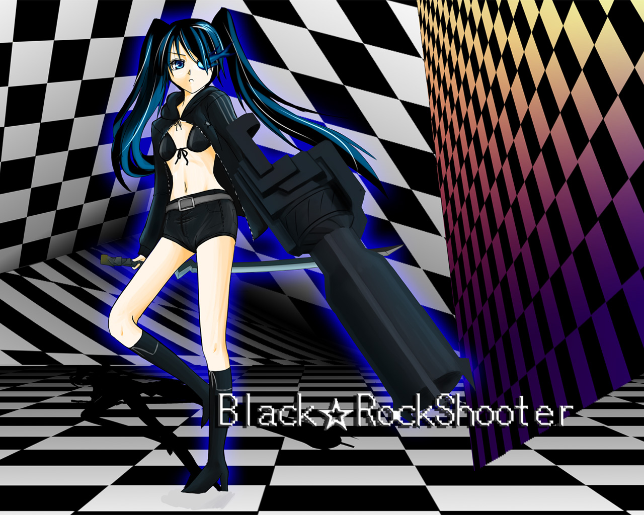 Free download wallpaper Anime, Black Rock Shooter on your PC desktop