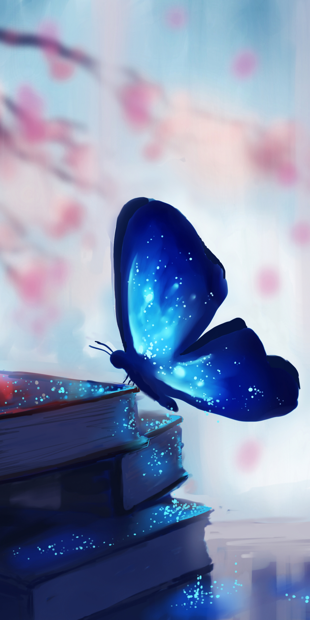 Download mobile wallpaper Fantasy, Shadow, Butterfly, Book, Artistic for free.