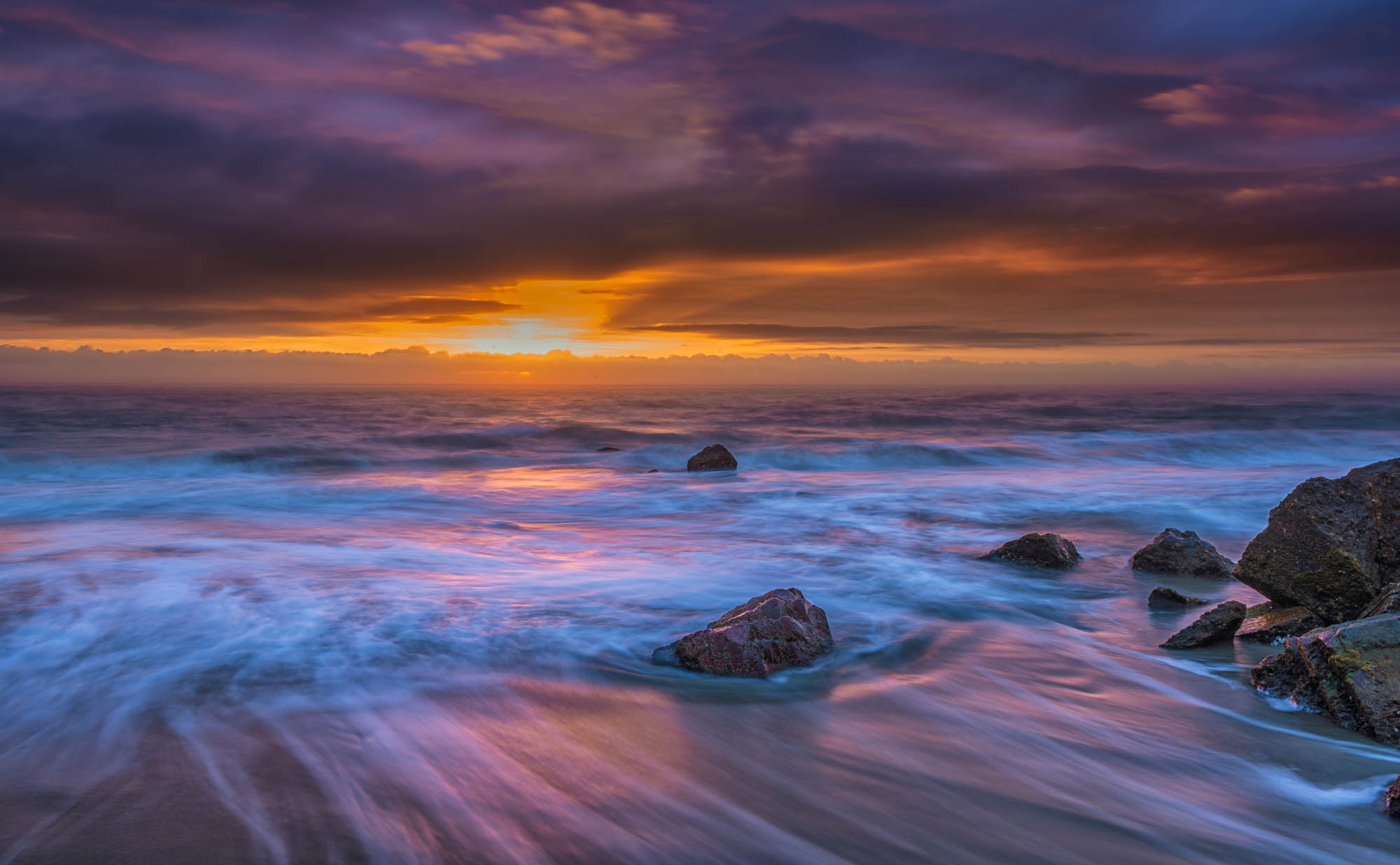 Free download wallpaper Sunset, Sea, Horizon, Ocean, Earth on your PC desktop