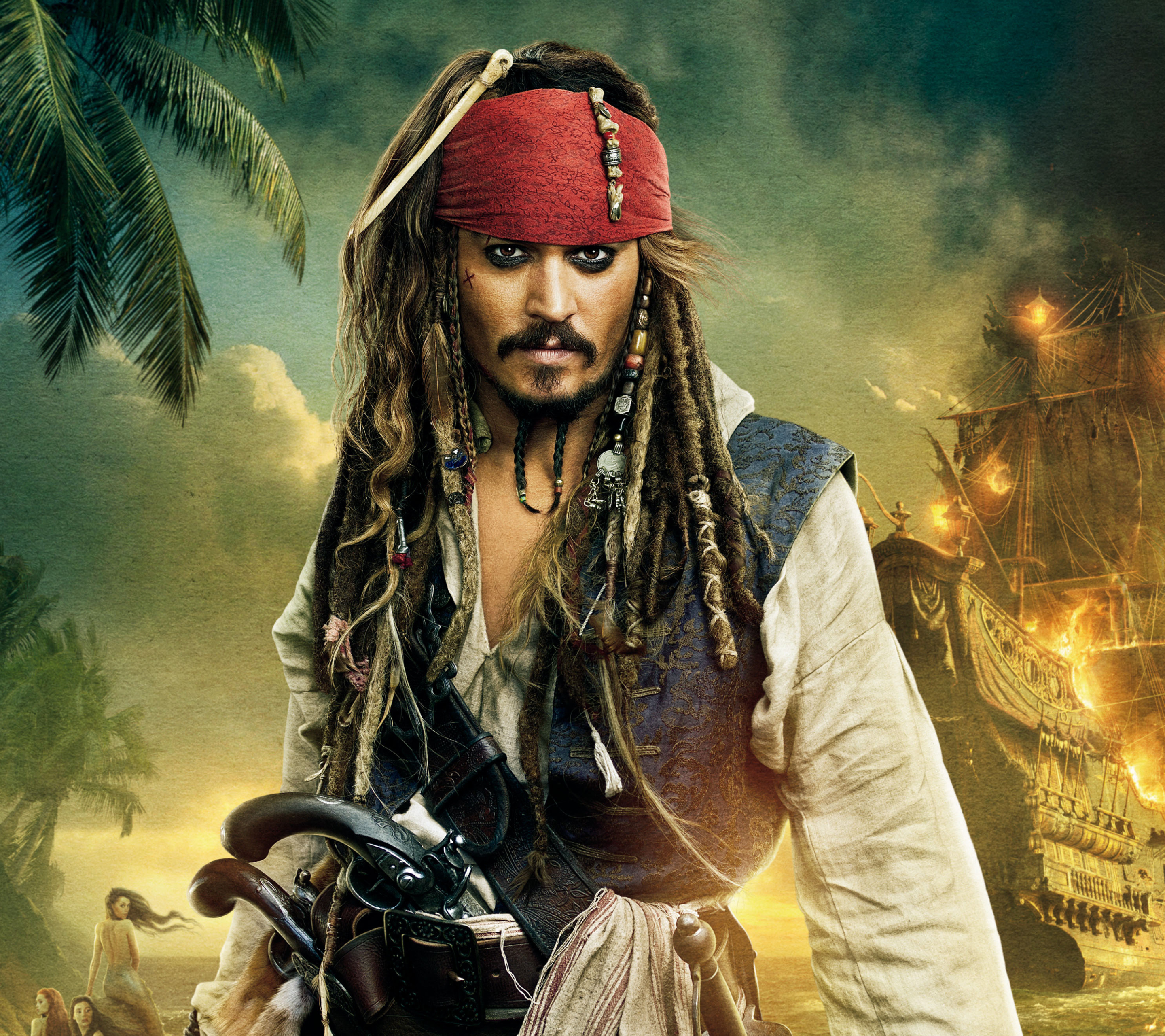 Laden Sie das Fluch Der Karibik, Johnny Depp, Filme, Jack Sparrow, Irates Of The Caribbean Fremde Gezeiten-Bild kostenlos auf Ihren PC-Desktop herunter