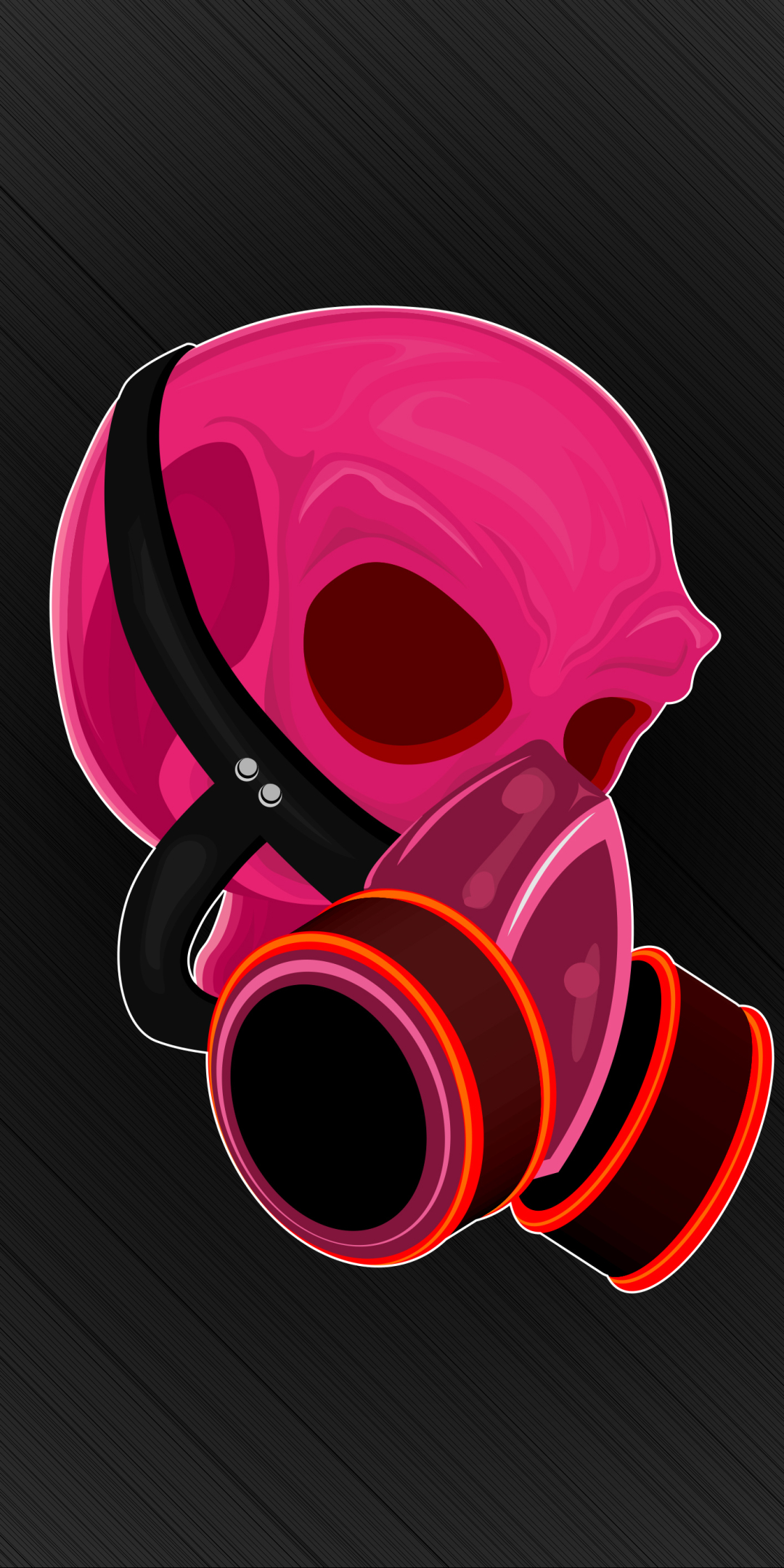 Download mobile wallpaper Dark, Gas Mask, Skull, Minimalist for free.