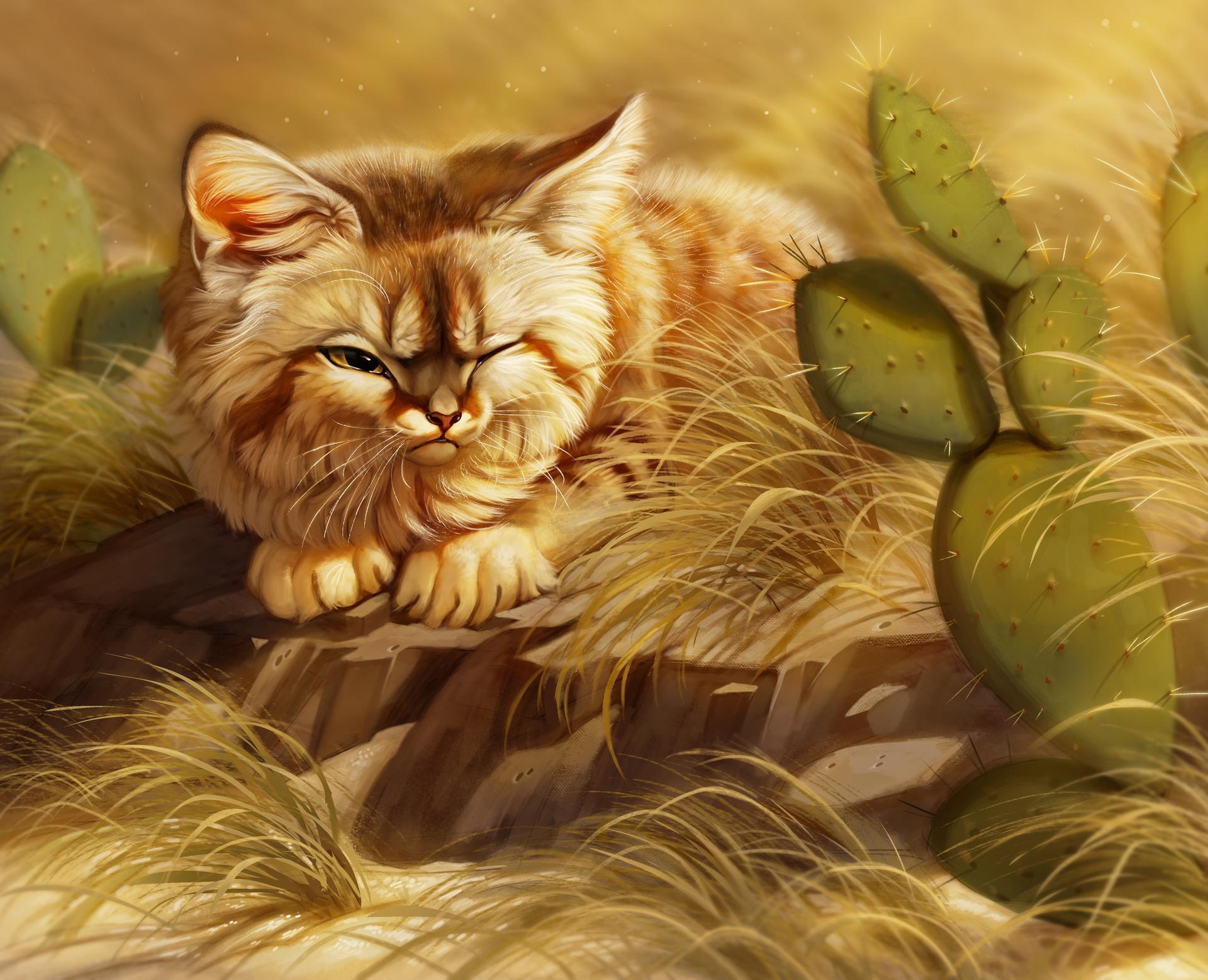 Download mobile wallpaper Fantasy, Cat, Fantasy Animals for free.