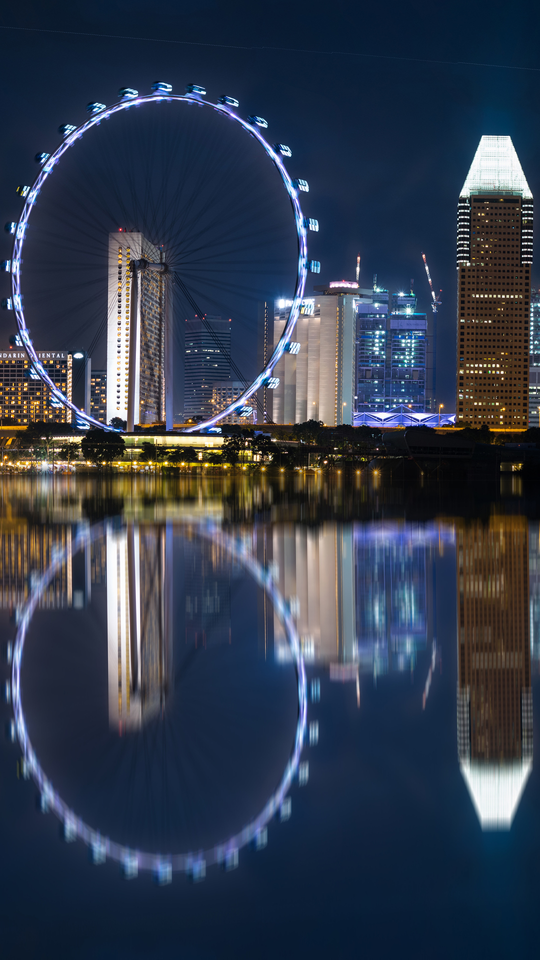 Скачати мобільні шпалери Ніч, Будівля, Сінгапур, Створено Людиною, Марина Бей Сендс безкоштовно.