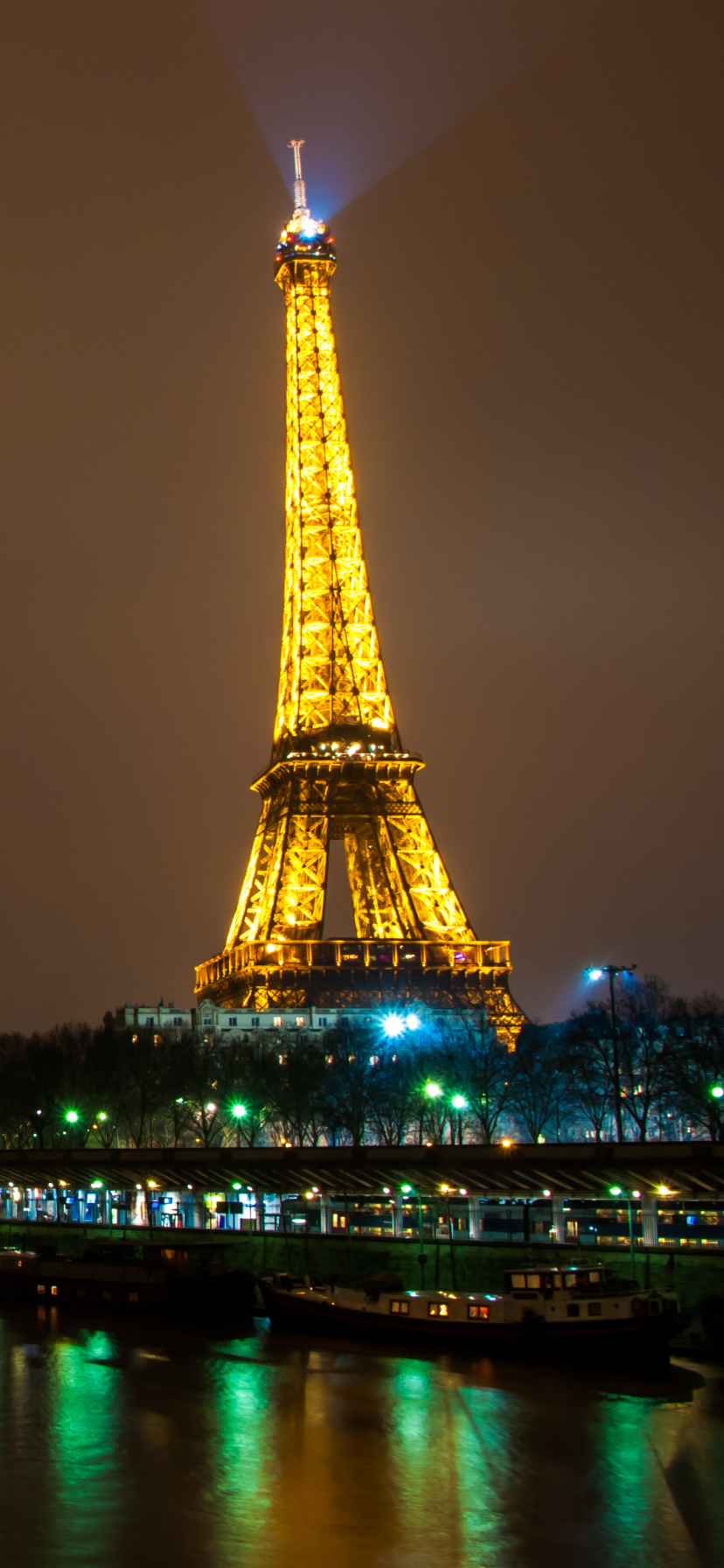 Baixar papel de parede para celular de Noite, Paris, Torre Eiffel, Monumentos, França, Feito Pelo Homem gratuito.