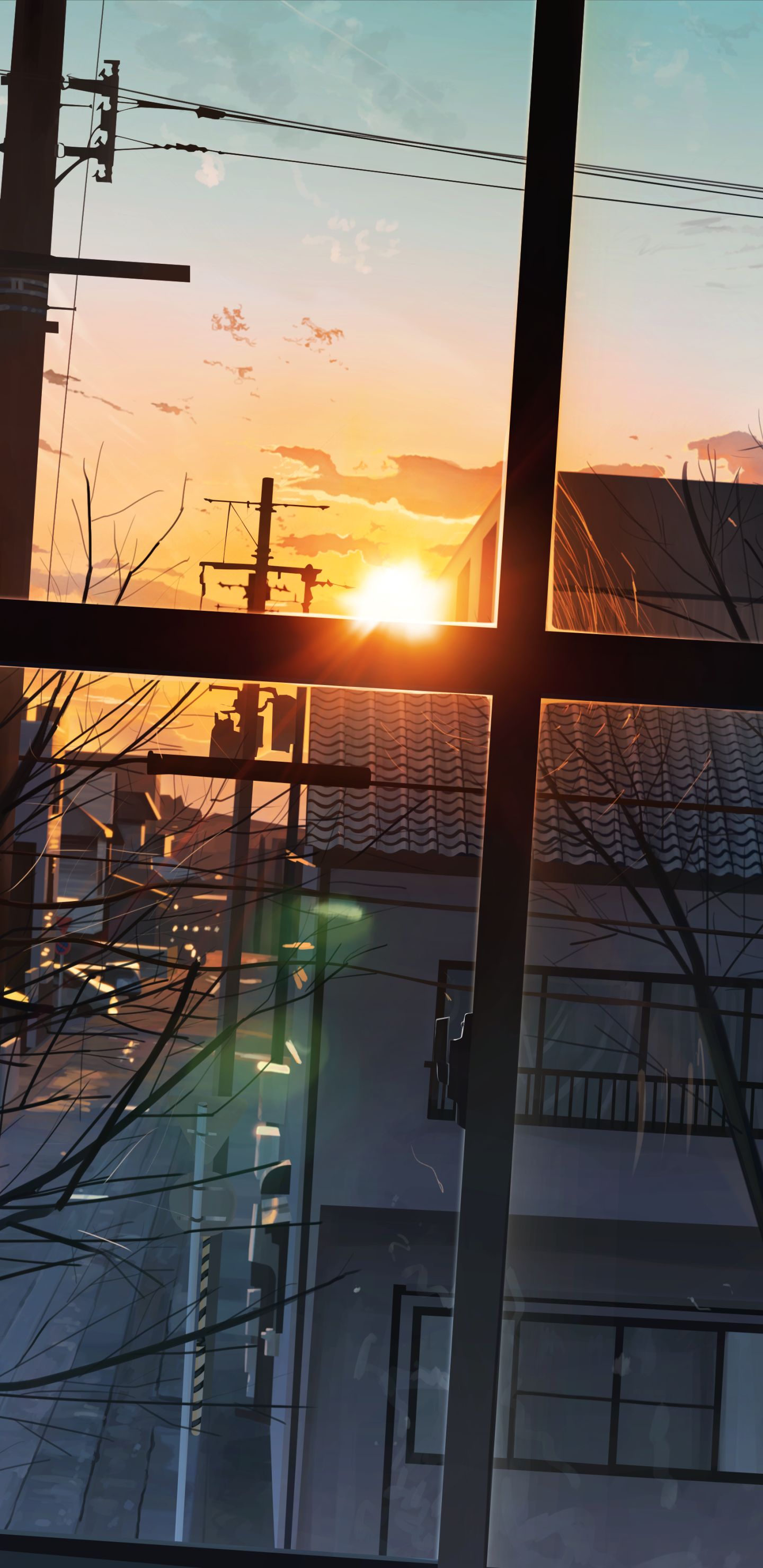 Handy-Wallpaper Original, Sonnenuntergang, Animes kostenlos herunterladen.