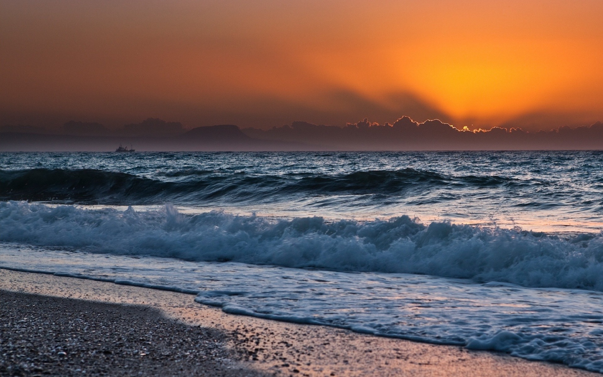 Laden Sie das Sunset, Sea, Landschaft-Bild kostenlos auf Ihren PC-Desktop herunter