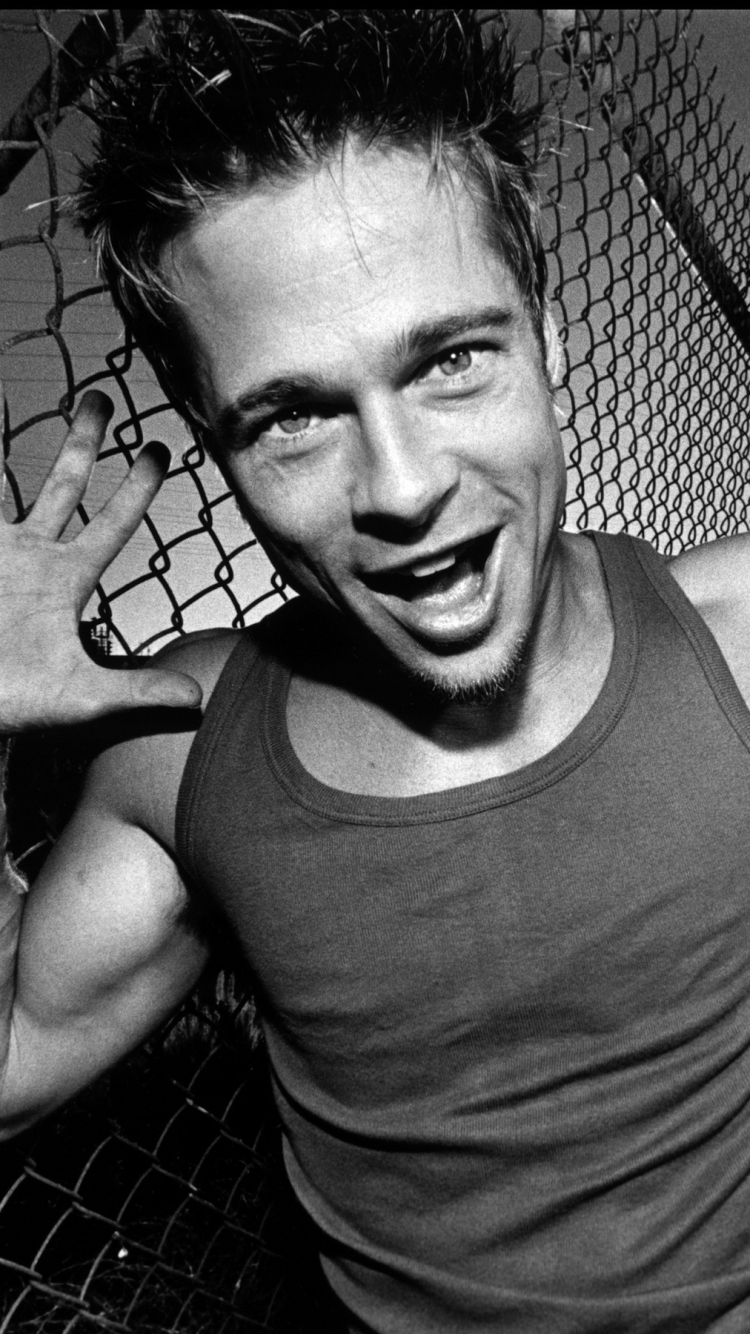 Download mobile wallpaper Brad Pitt, American, Movie, Fight Club, Actor for free.