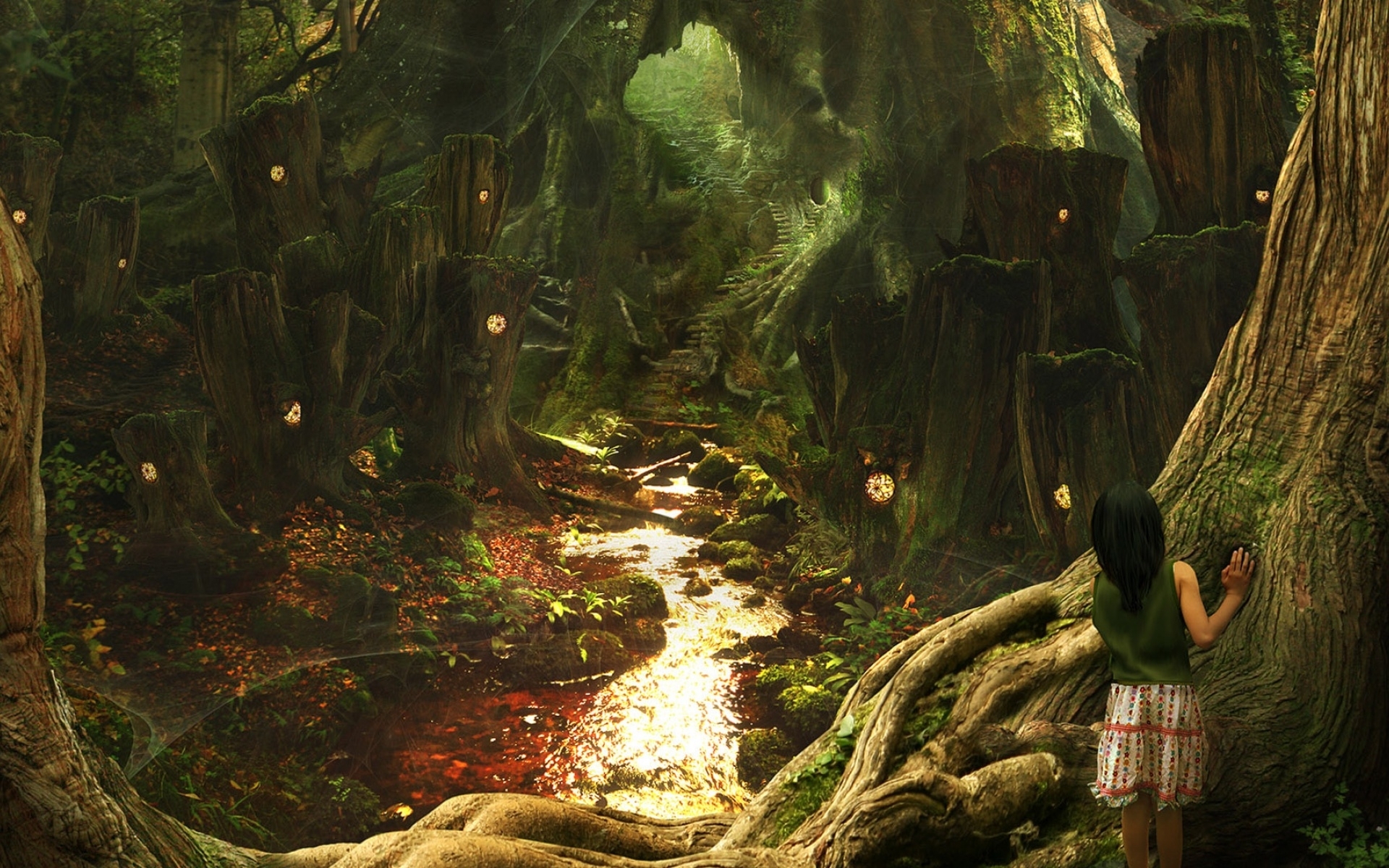 Free download wallpaper Rivers, Landscape, Fantasy on your PC desktop