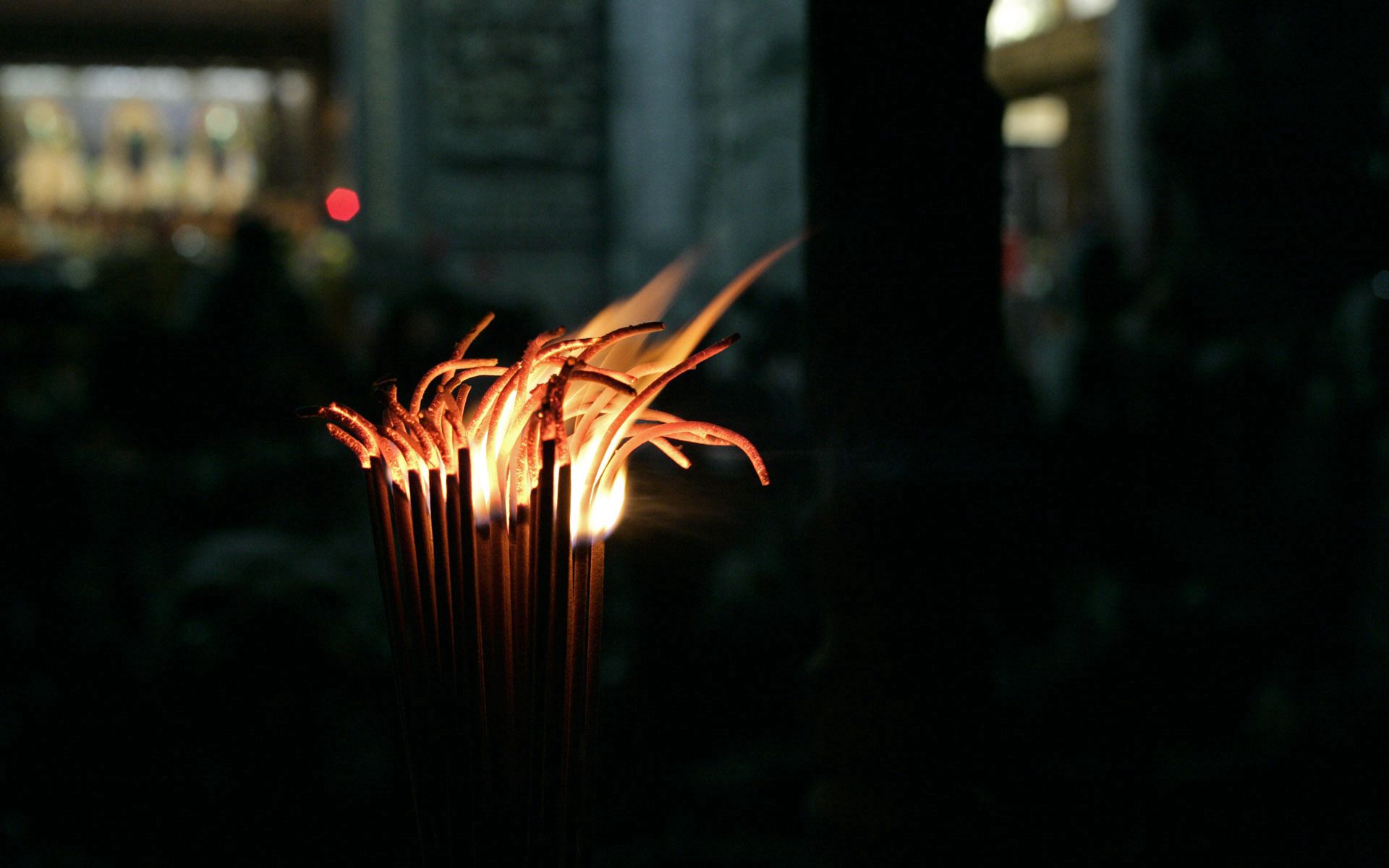 Download mobile wallpaper Flame, Night, Fire, Dark for free.