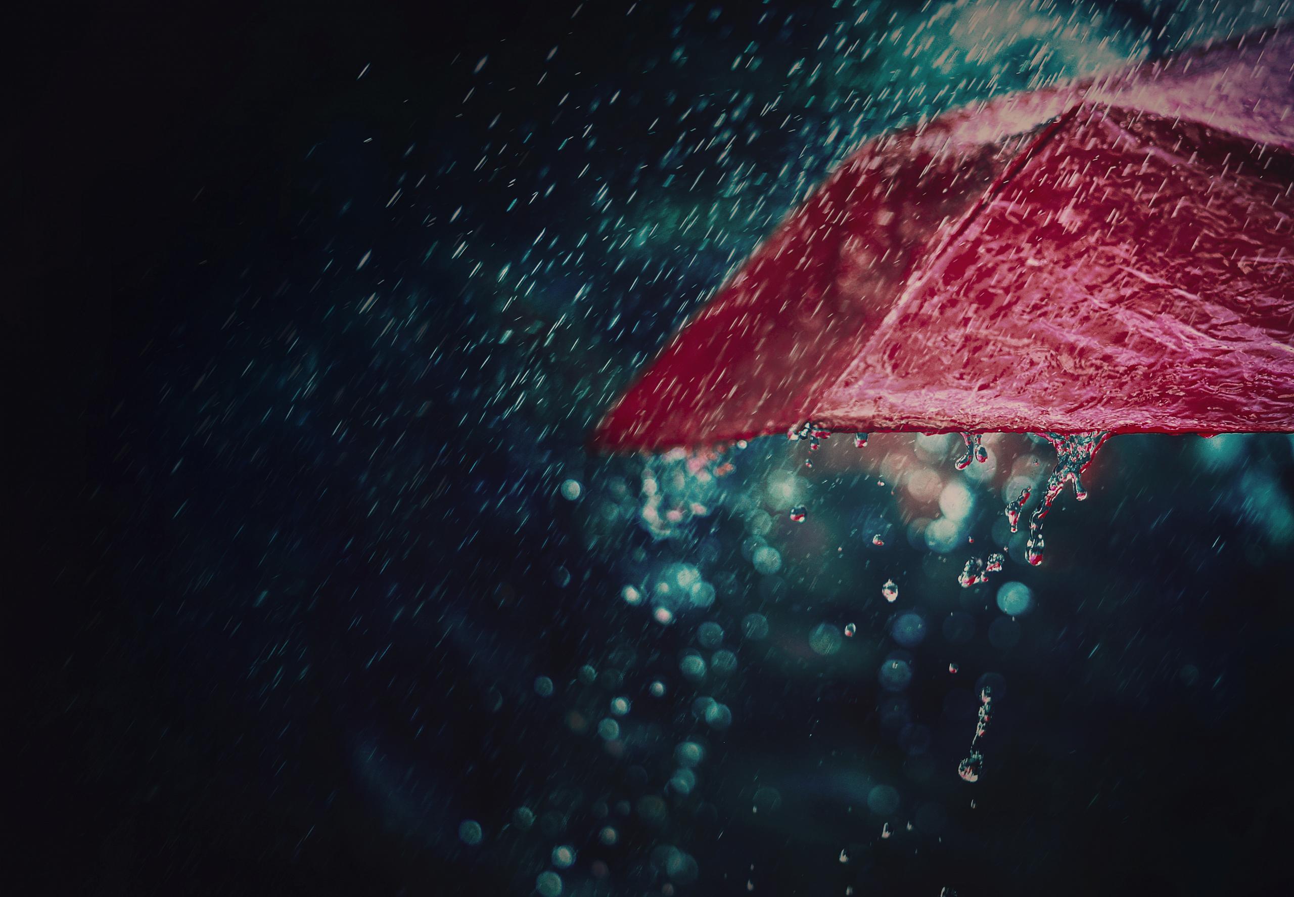 Download mobile wallpaper Rain, Umbrella, Photography, Raindrops for free.