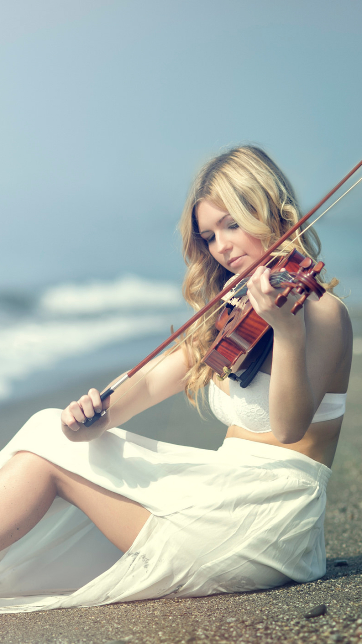 Download mobile wallpaper Mood, Women, Violin, Violinist for free.