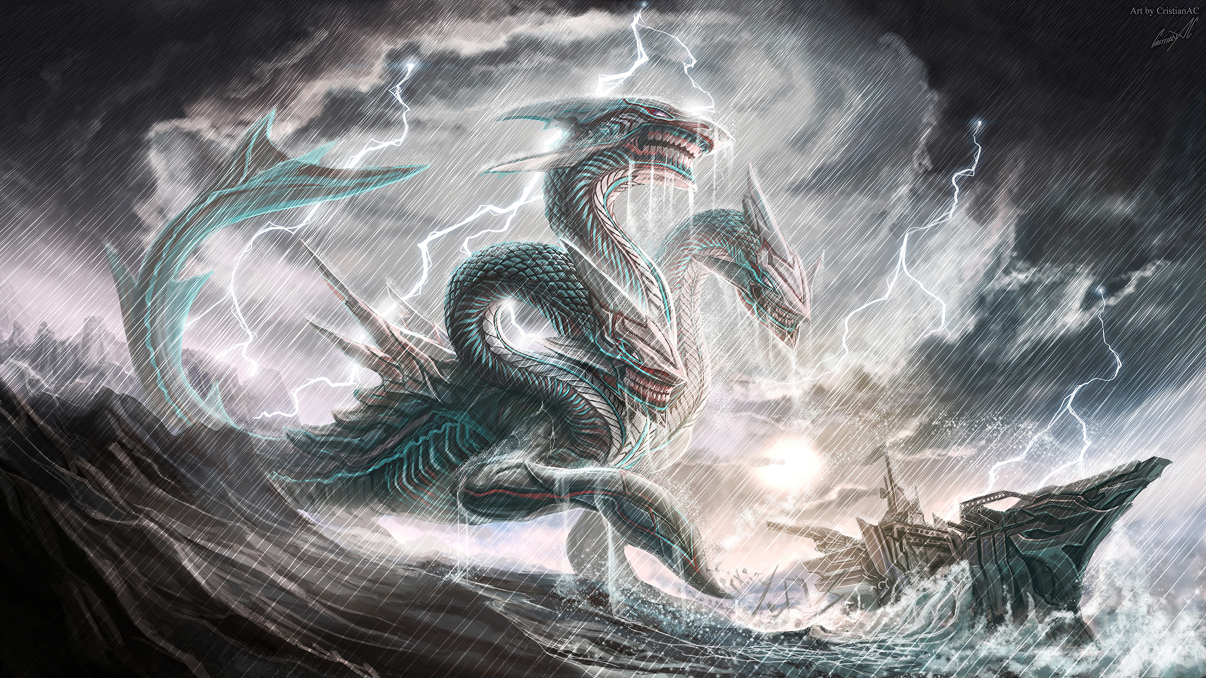 Download mobile wallpaper Fantasy, Sea Monster for free.