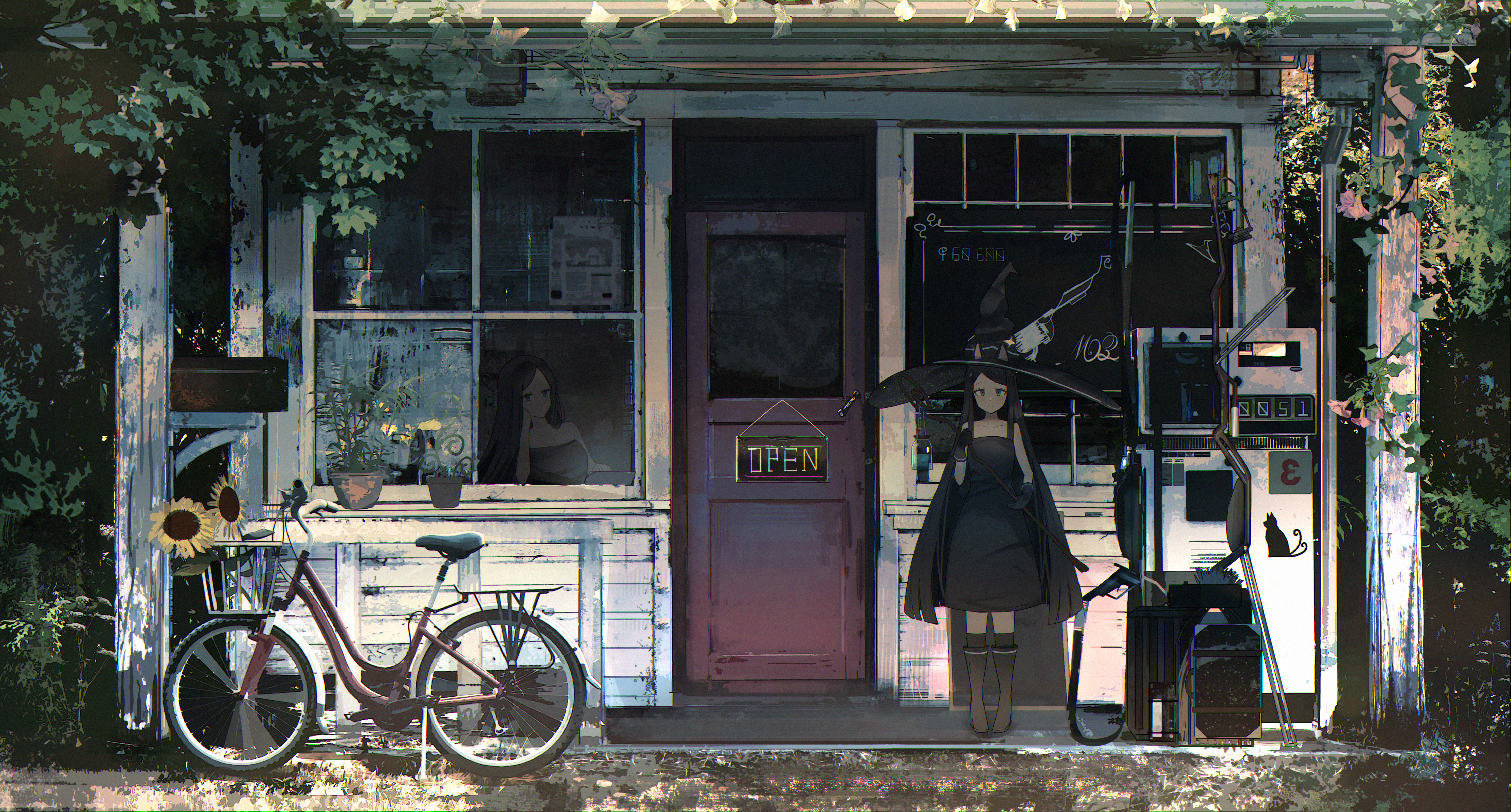 Laden Sie das Fahrrad, Geschäft, Animes-Bild kostenlos auf Ihren PC-Desktop herunter