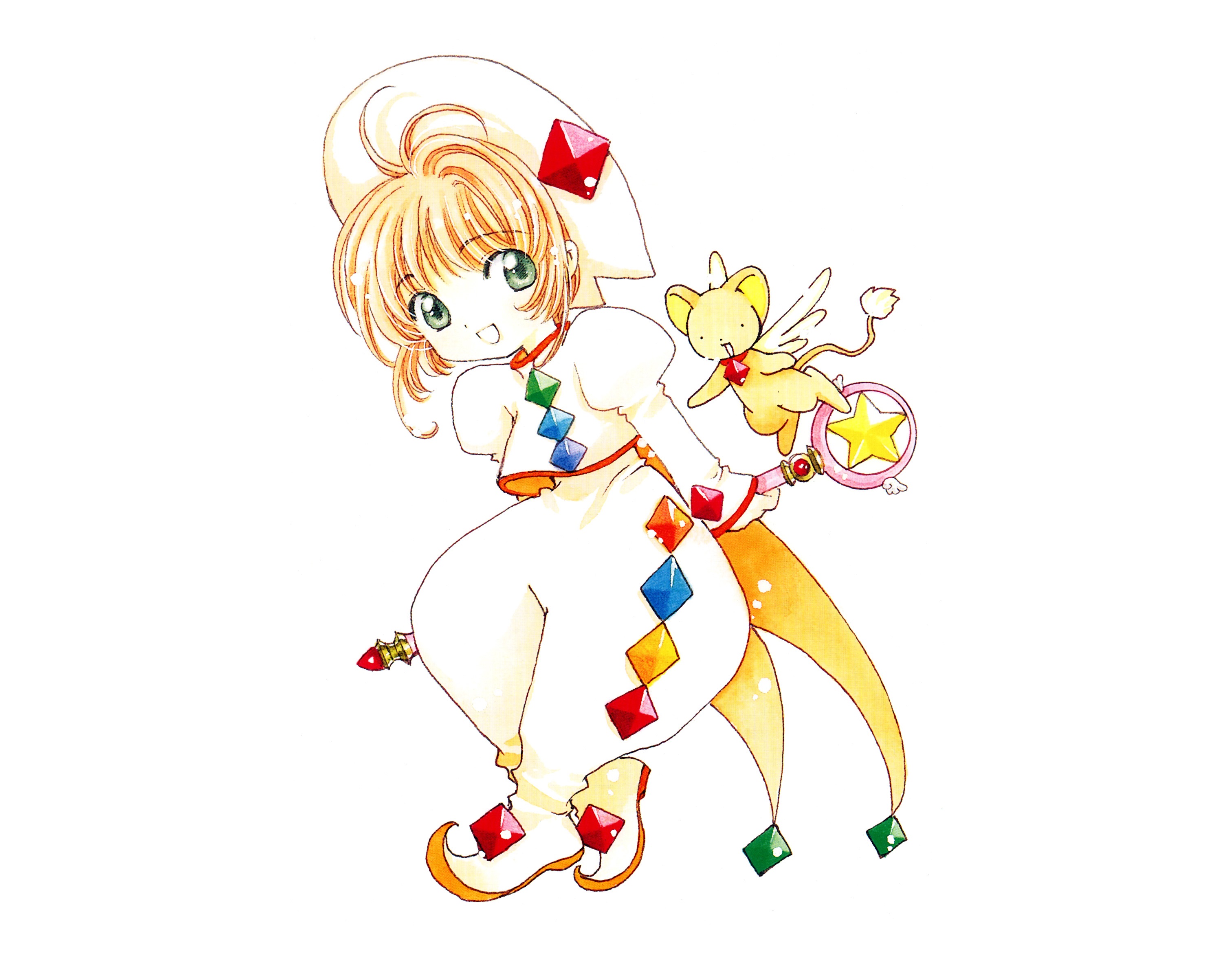 Téléchargez des papiers peints mobile Animé, Sakura Chasseuse De Cartes, Sakura Kinomoto, Keroberos (Card Captor Sakura) gratuitement.