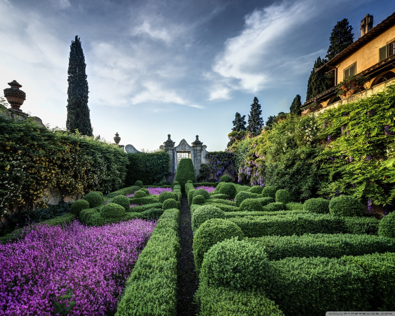 Handy-Wallpaper Italien, Blume, Garten, Menschengemacht kostenlos herunterladen.