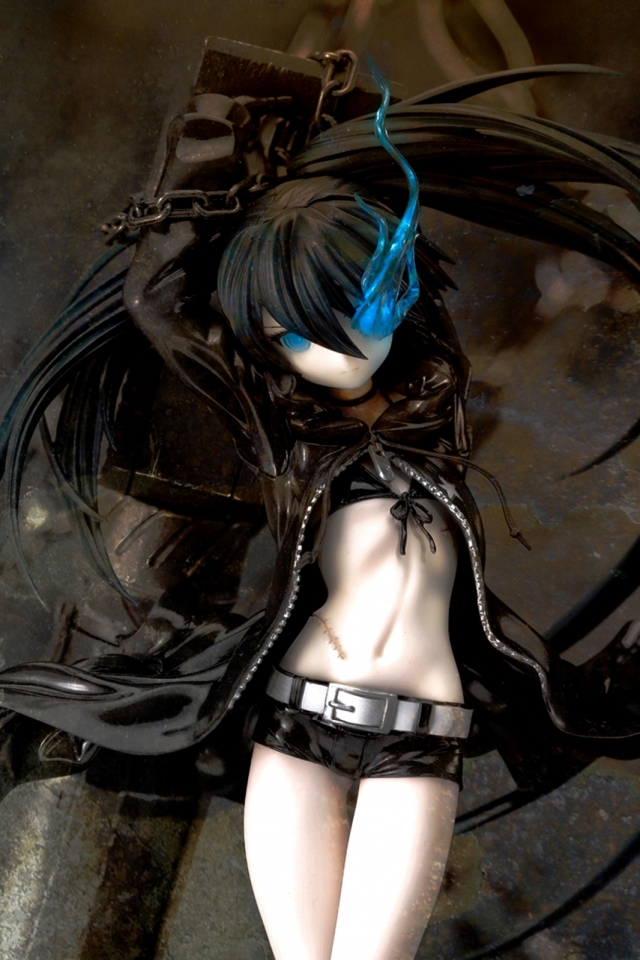 Download mobile wallpaper Anime, Black Rock Shooter, Flame, Figurine, Twintails, Mato Kuroi for free.