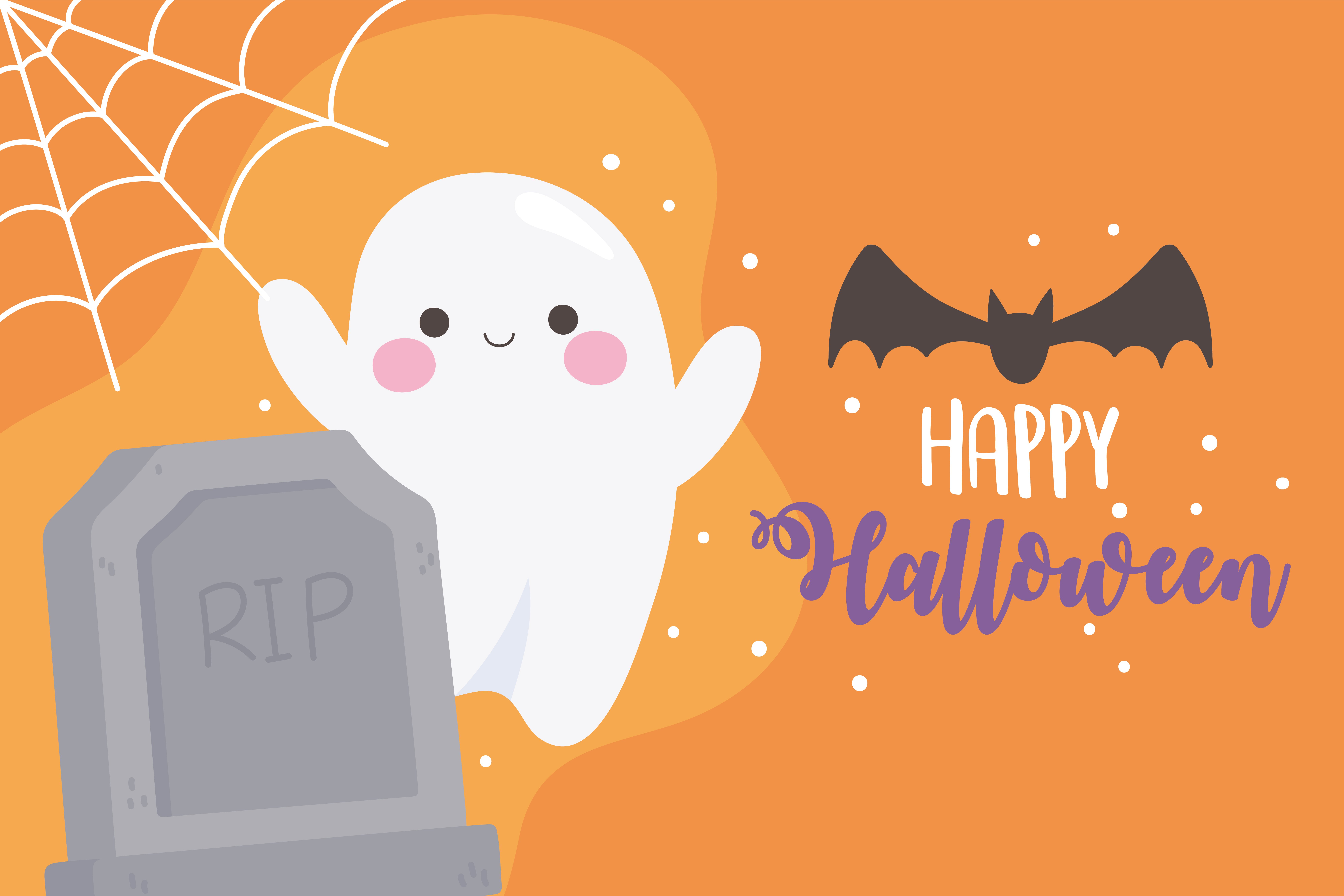 Скачать картинку Хэллоуин, Привидение, Праздничные, Счастливого Хэллоуина в телефон бесплатно.