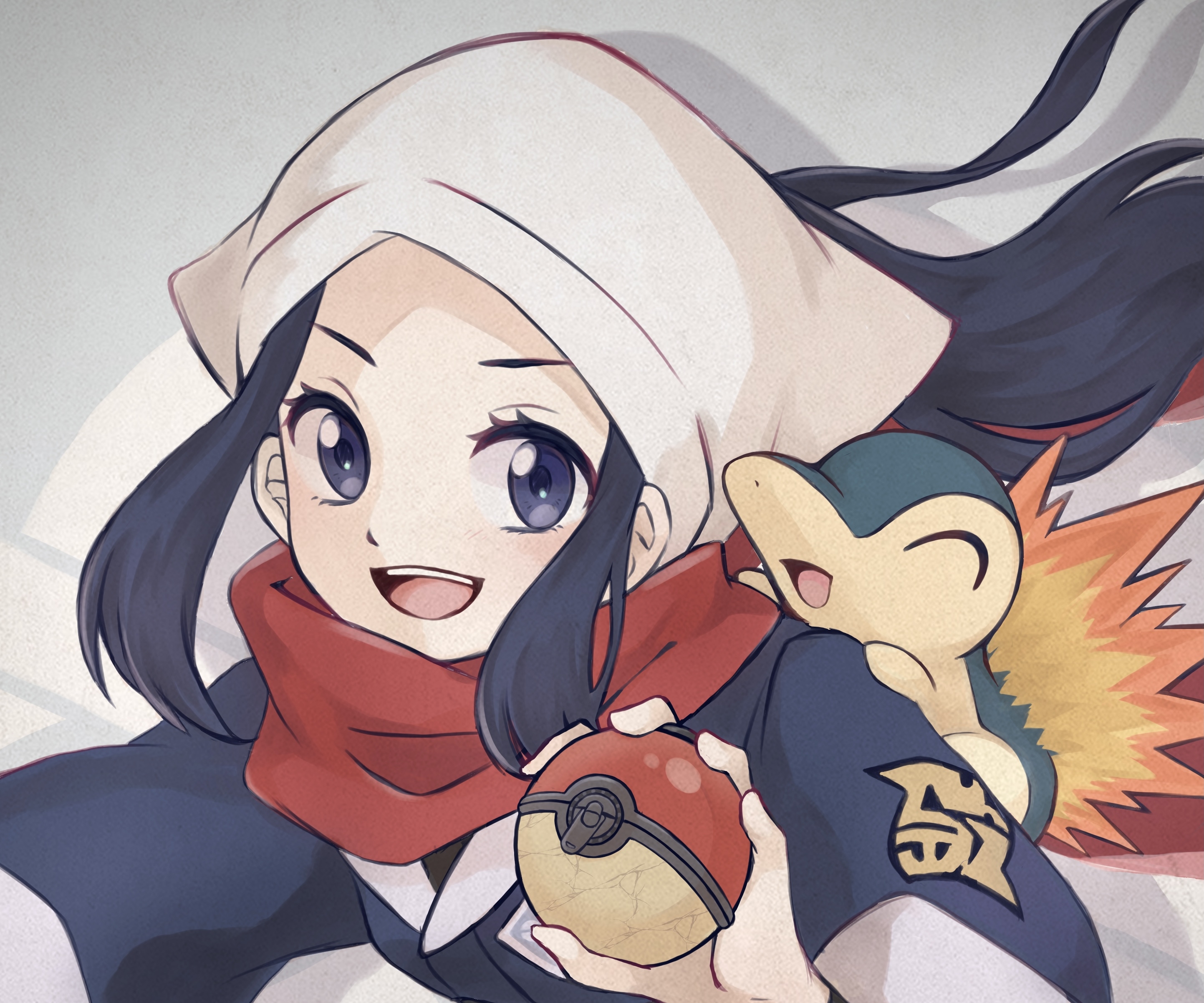 Download mobile wallpaper Pokémon, Video Game, Cyndaquil (Pokémon), Akari (Pokémon), Pokémon Legends: Arceus for free.