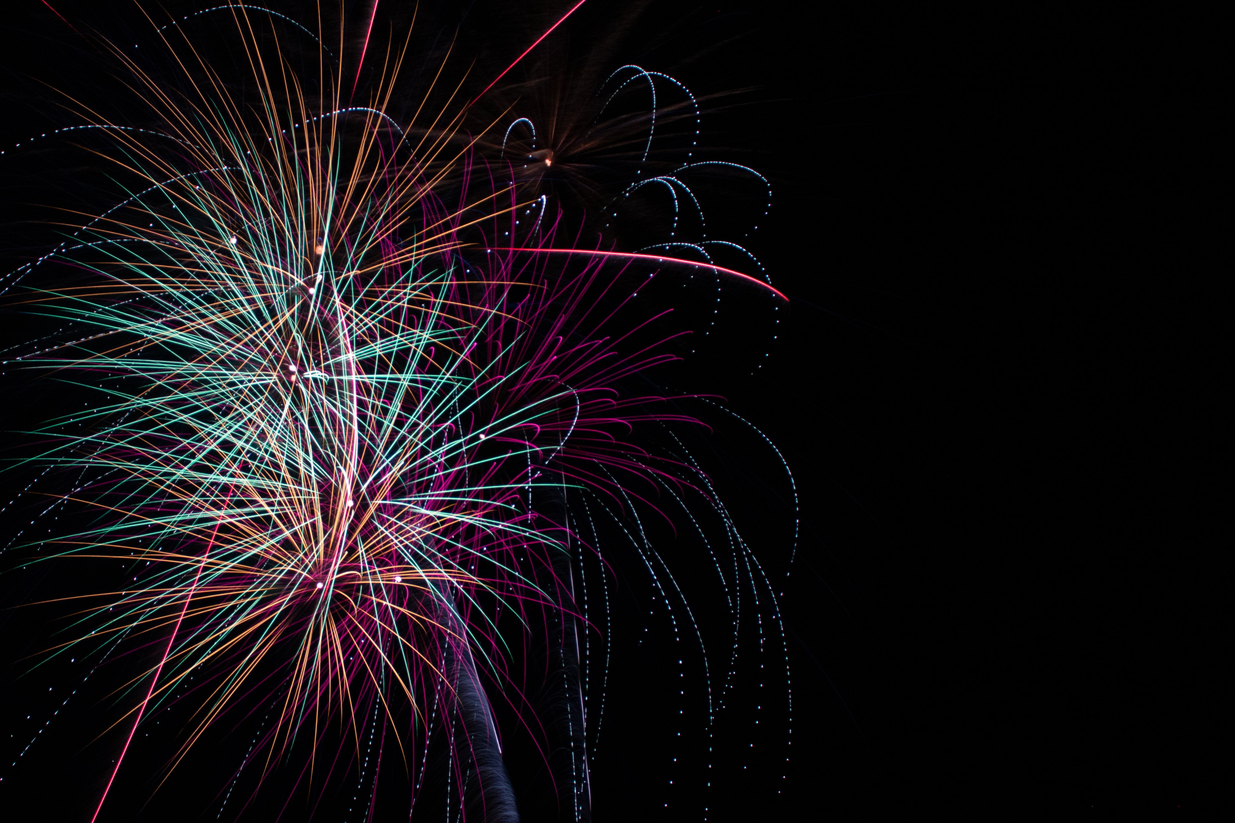 Download mobile wallpaper Salute, Sparks, Holiday, Holidays, Fireworks, Firework for free.