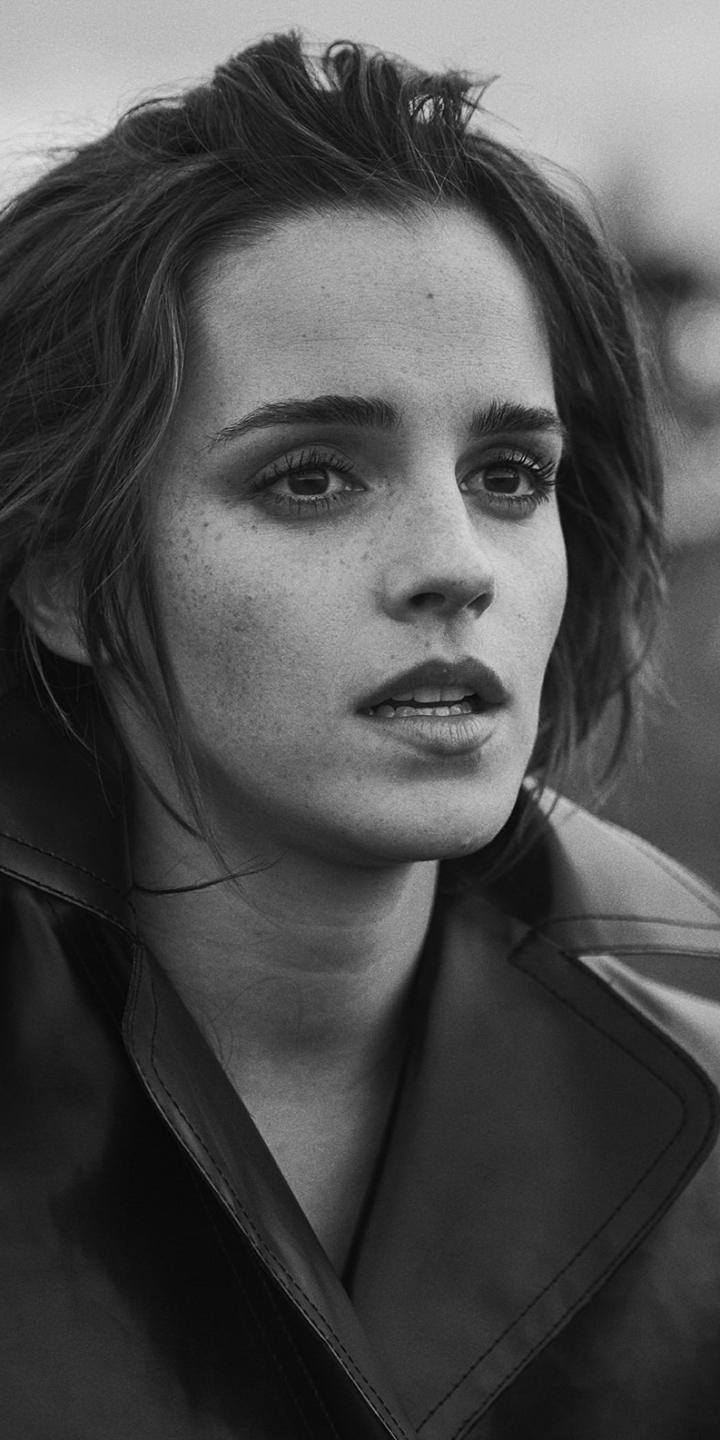 Baixar papel de parede para celular de Emma Watson, Inglês, Celebridade, Preto Branco, Preto & Branco, Atriz gratuito.